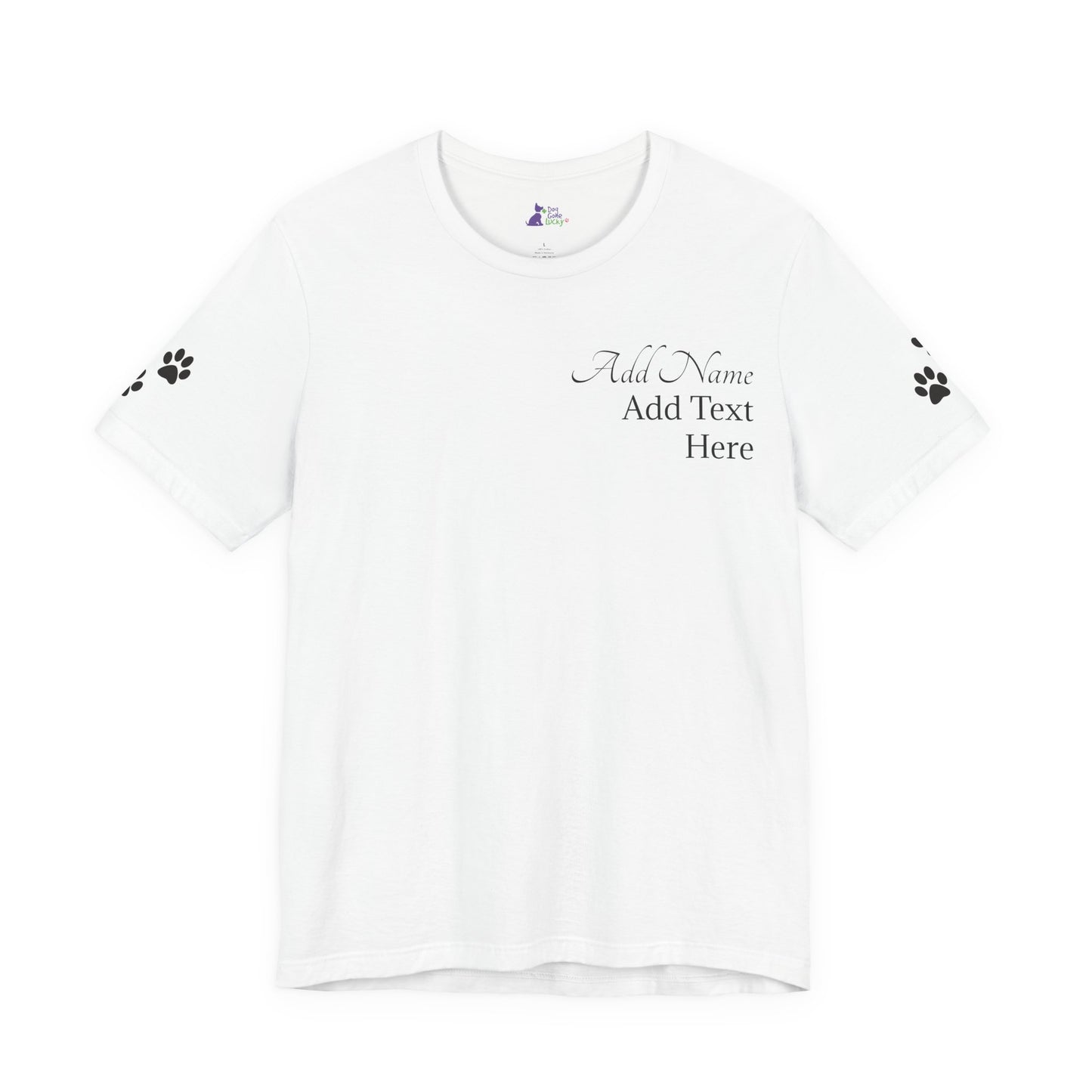 Doggone Lucky Personalized T‑Shirt - Add name and text to front of tee