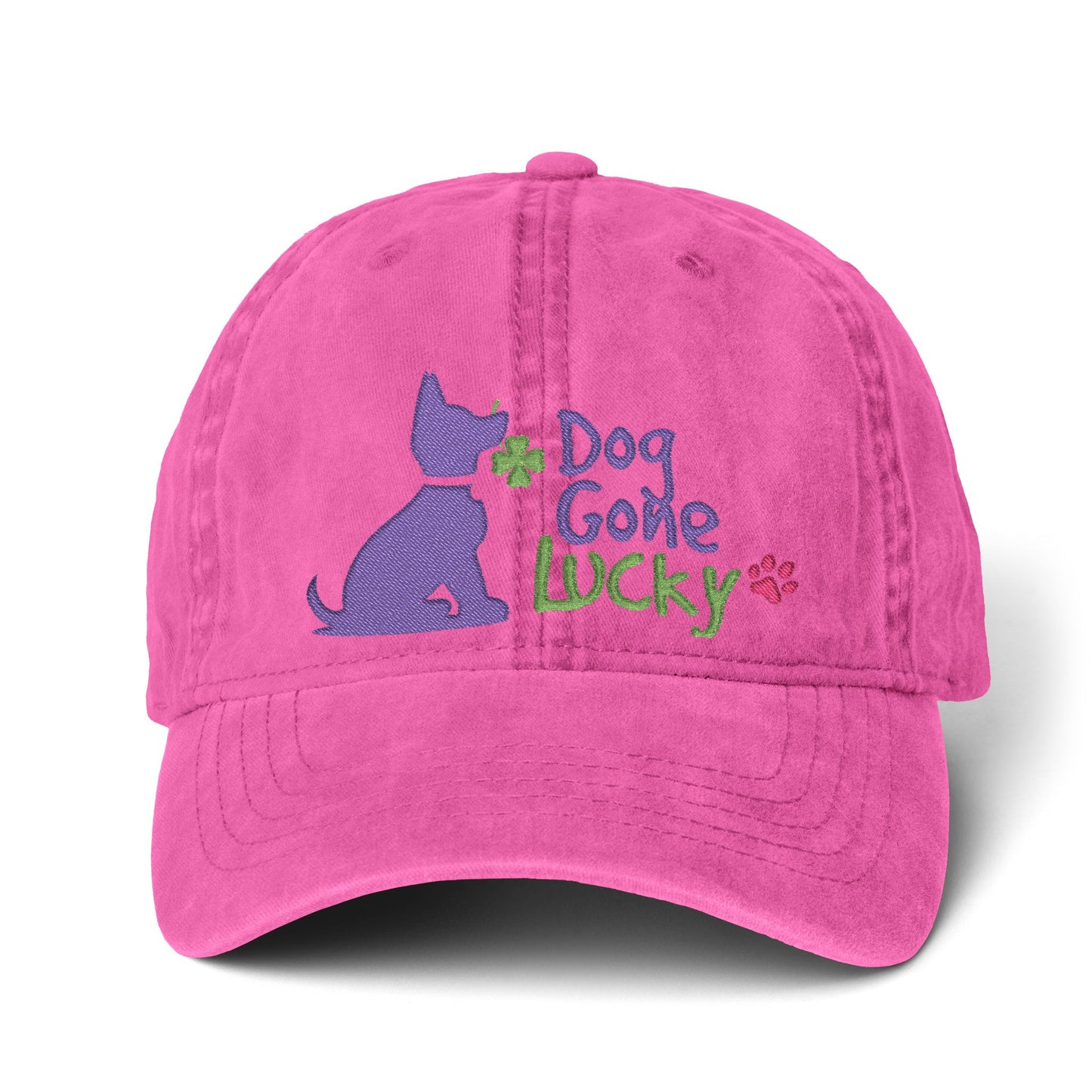 Doggone Women's Embroidered Pigment-Dyed Cap with Fashion Under visor