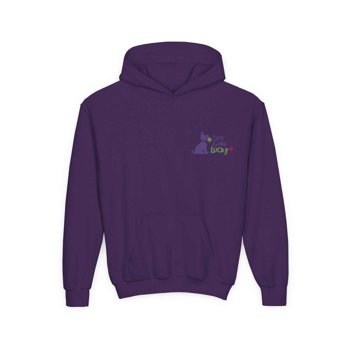 Doggone Lucky Embroidered Youth Hoodie