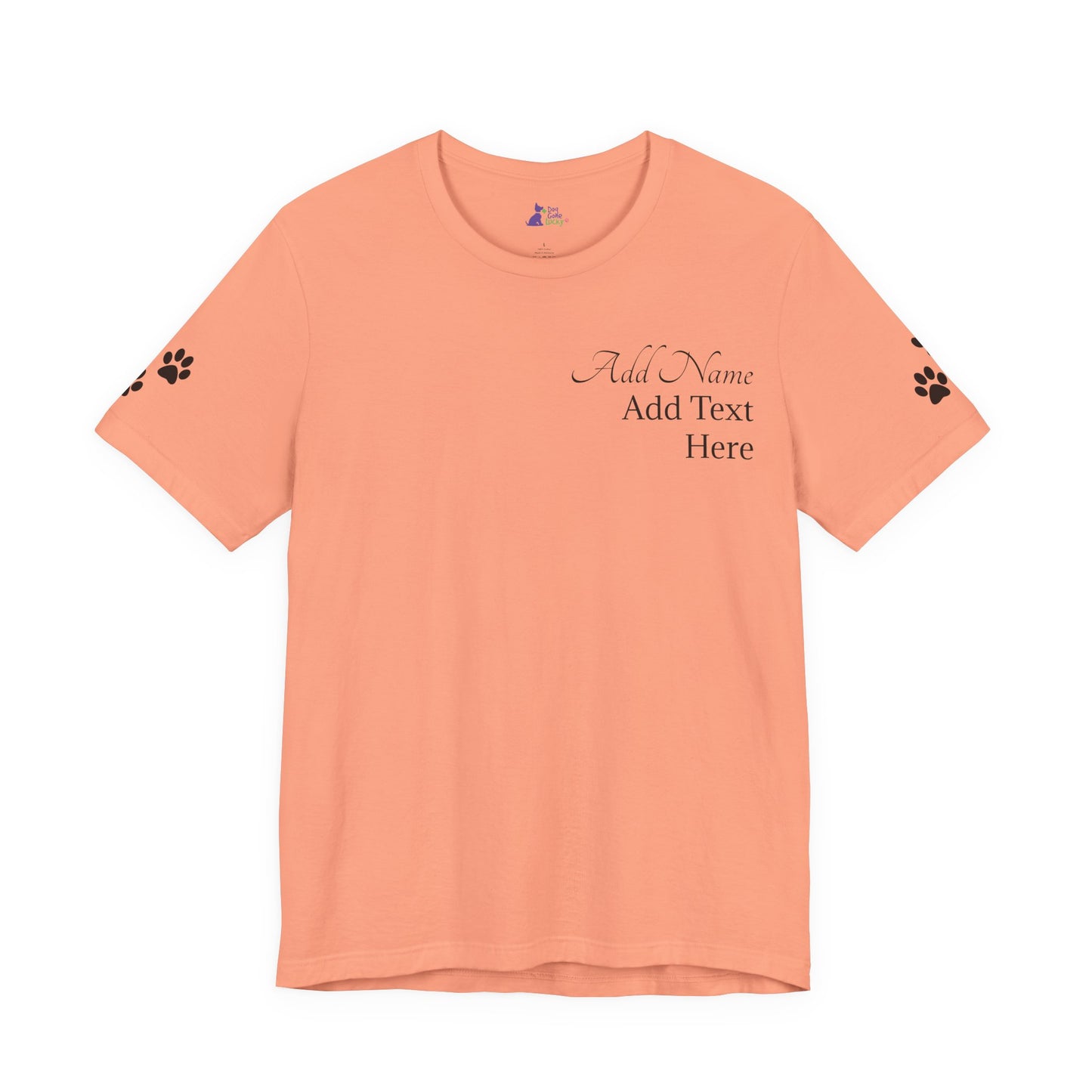 Doggone Lucky Personalized T‑Shirt - Add name and text to front of tee