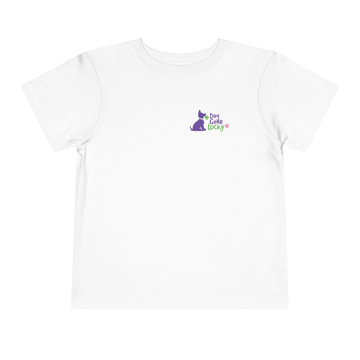 Doggone Lucky Personalized Toddler Tee - "Dog Gone Lucky" Cute Purple Pup St. Patrick's Day Shirt