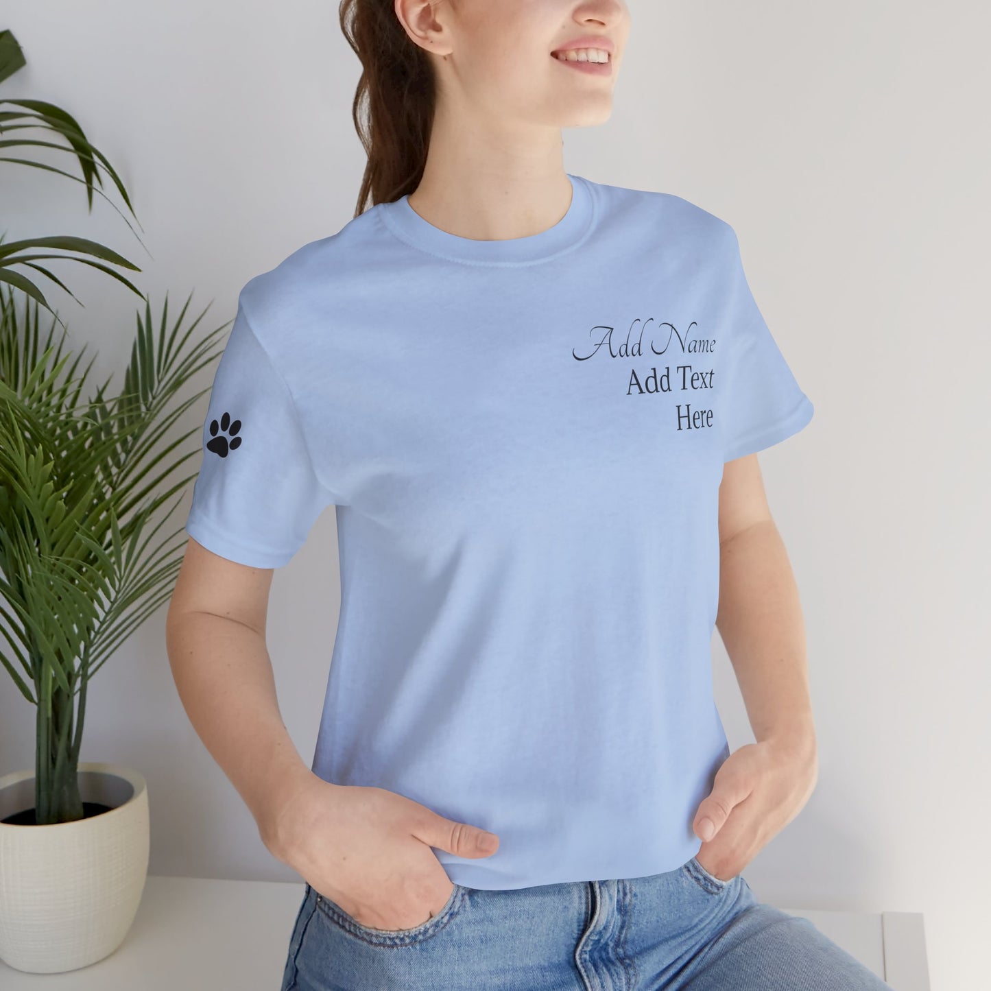 Doggone Lucky Personalized T‑Shirt - Add name and text to front of tee
