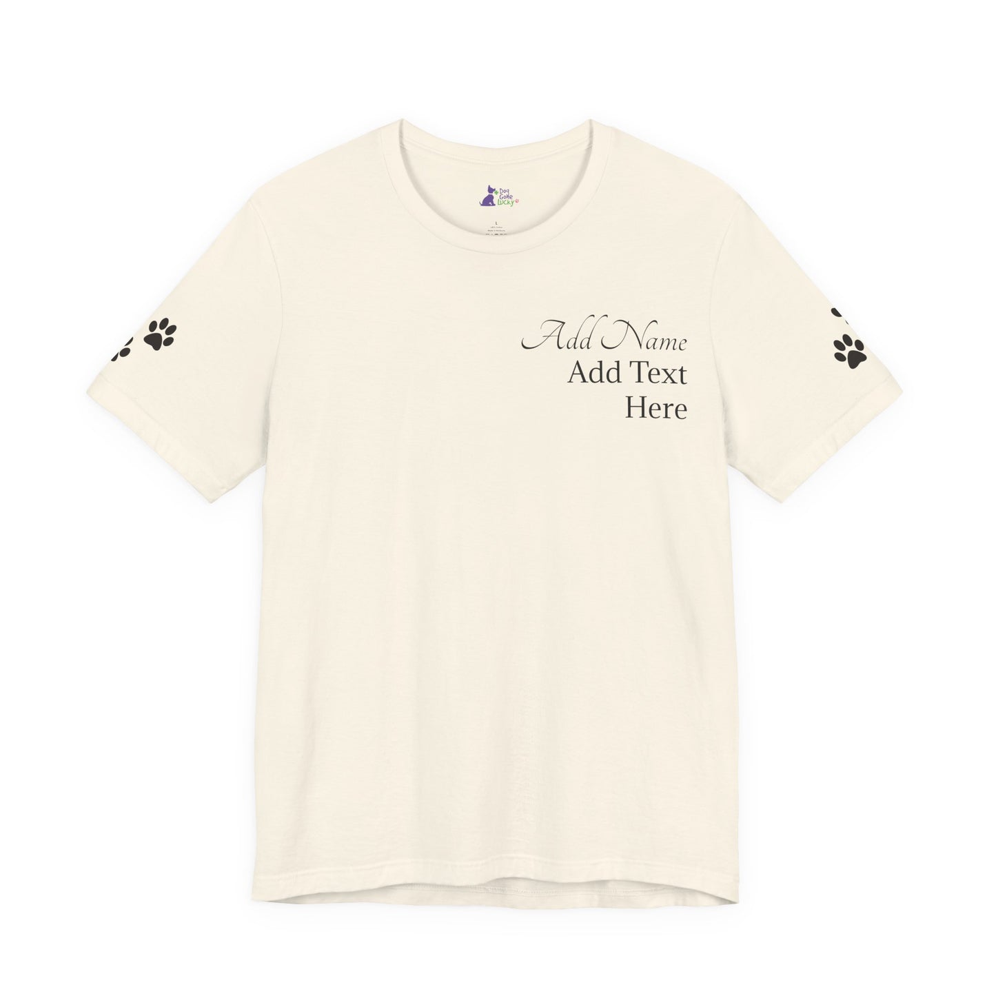 Doggone Lucky Personalized T‑Shirt - Add name and text to front of tee