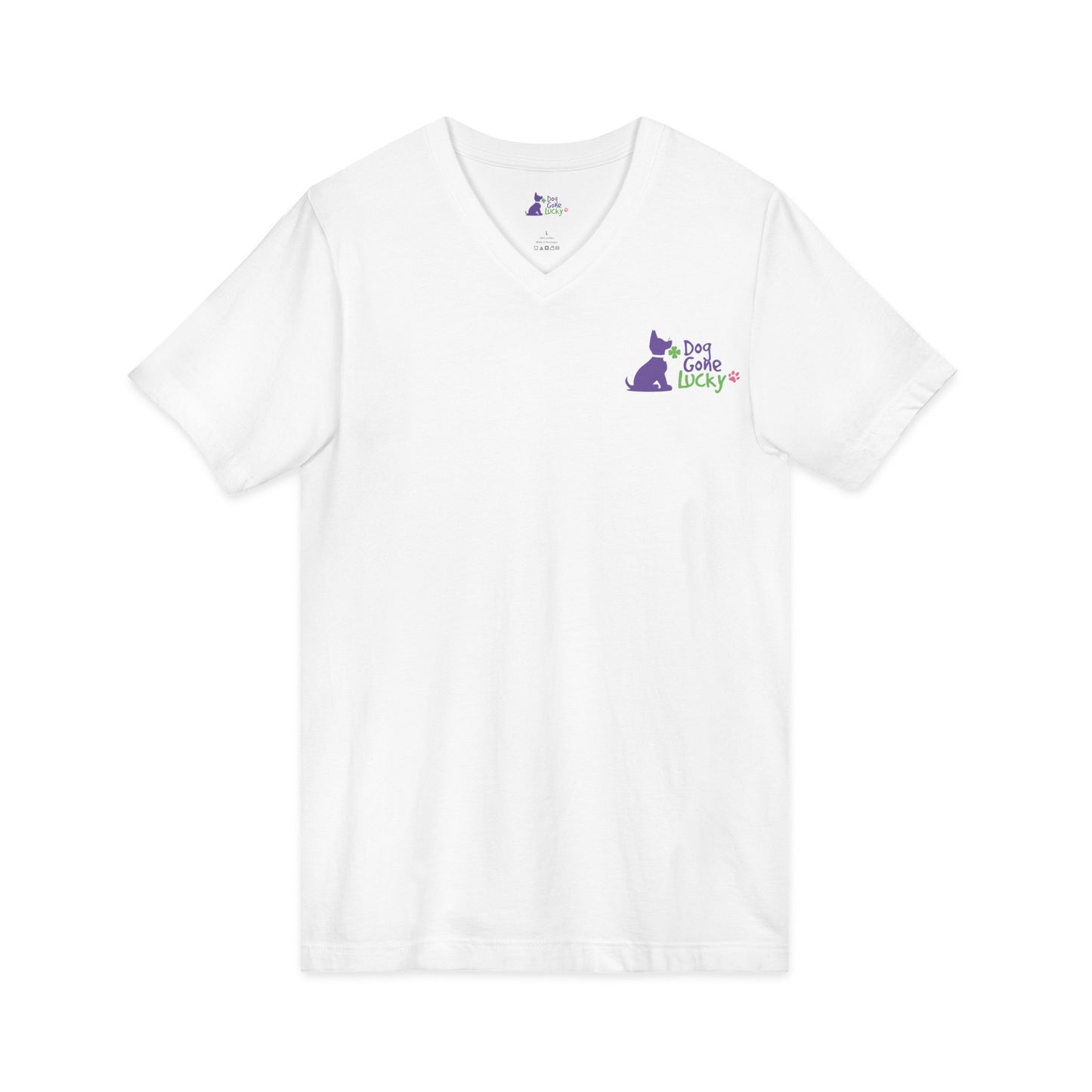 Doggone Lucky Jersey Short Sleeve V-Neck Tee