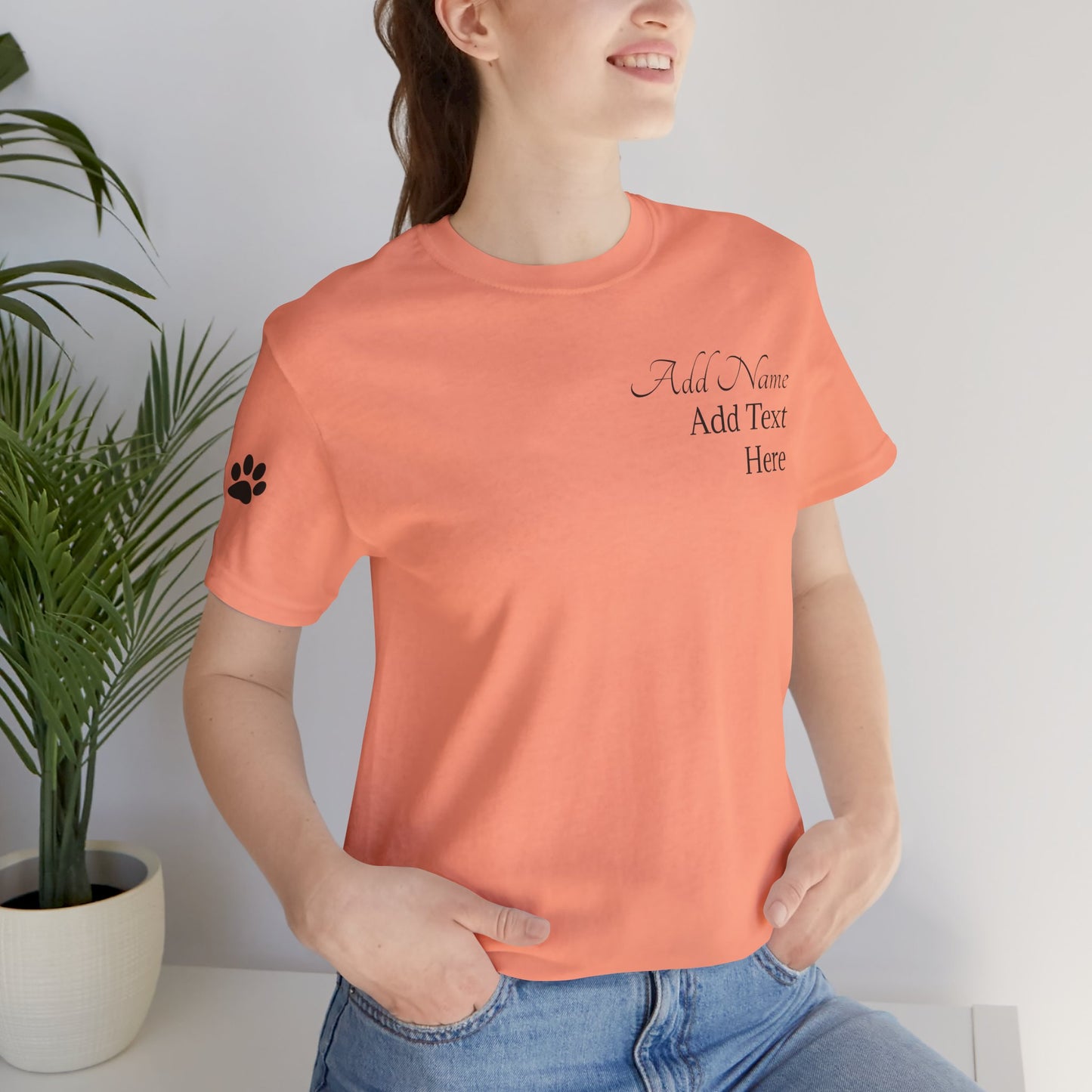 Doggone Lucky Personalized T‑Shirt - Add name and text to front of tee