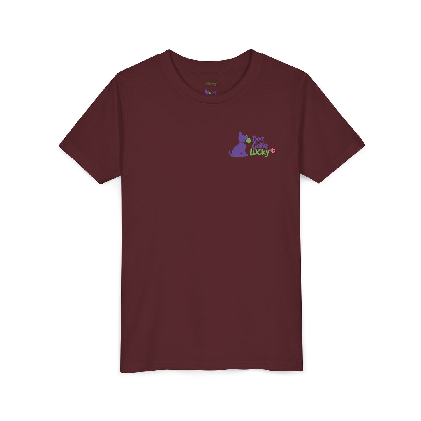 Doggone Lucky Personalized Youth Tee - Personalize neck