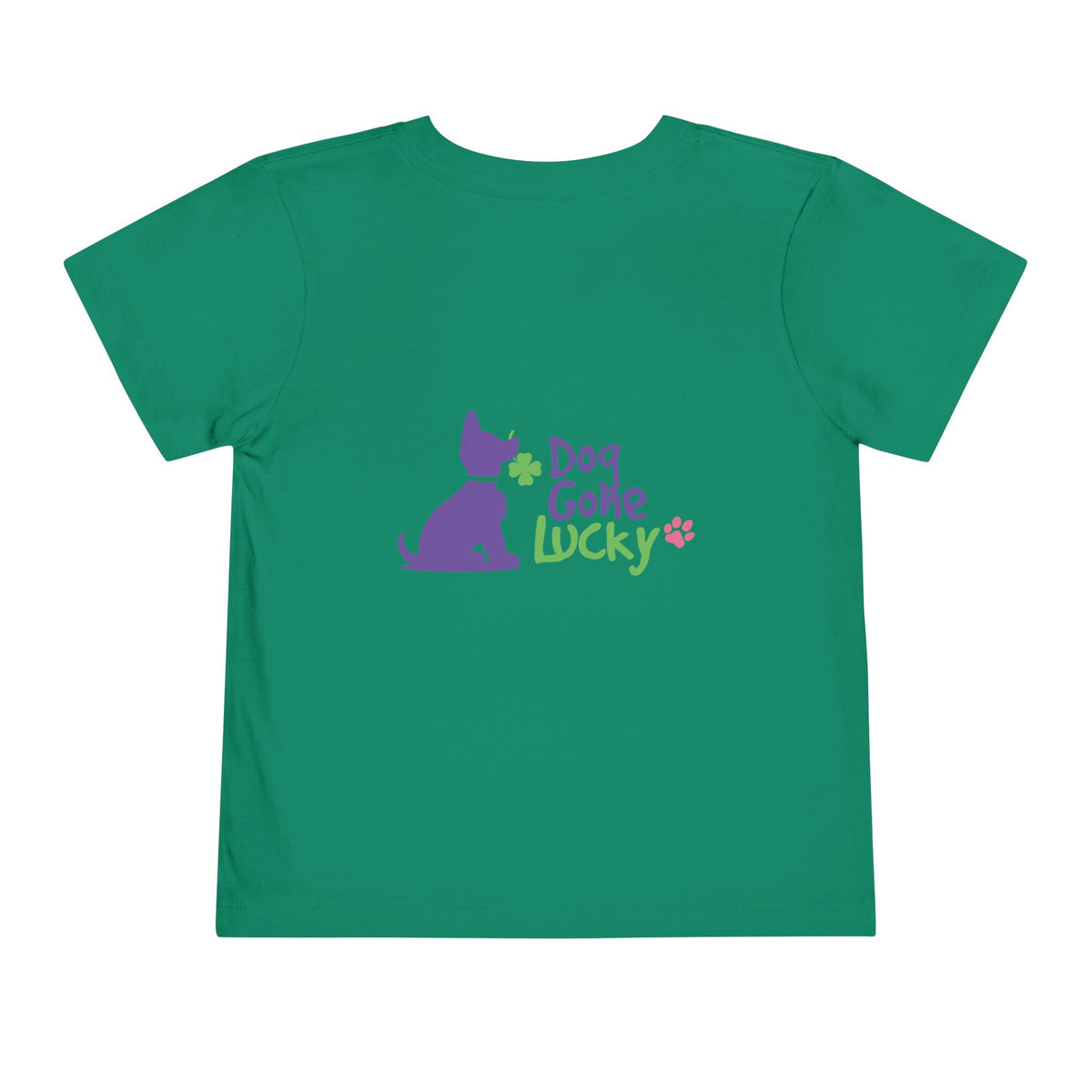 Doggone Lucky Personalized Toddler Tee - "Dog Gone Lucky" Cute Purple Pup St. Patrick's Day Shirt