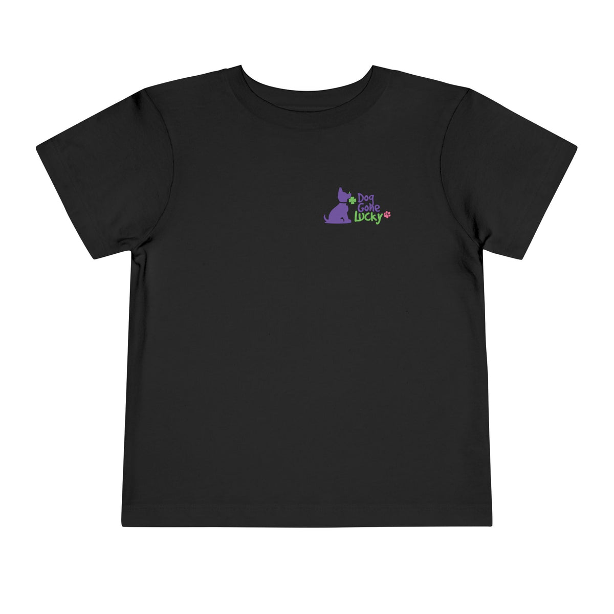 Doggone Lucky Personalized Toddler Tee - "Dog Gone Lucky" Cute Purple Pup St. Patrick's Day Shirt