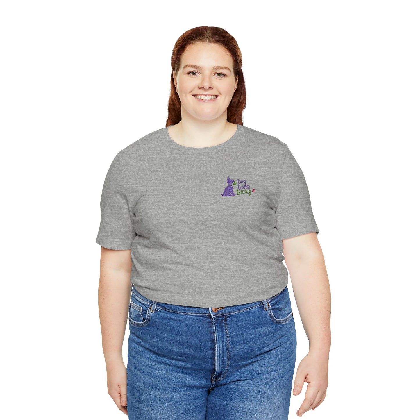 Doggone Lucky Embroidered Adult Tee