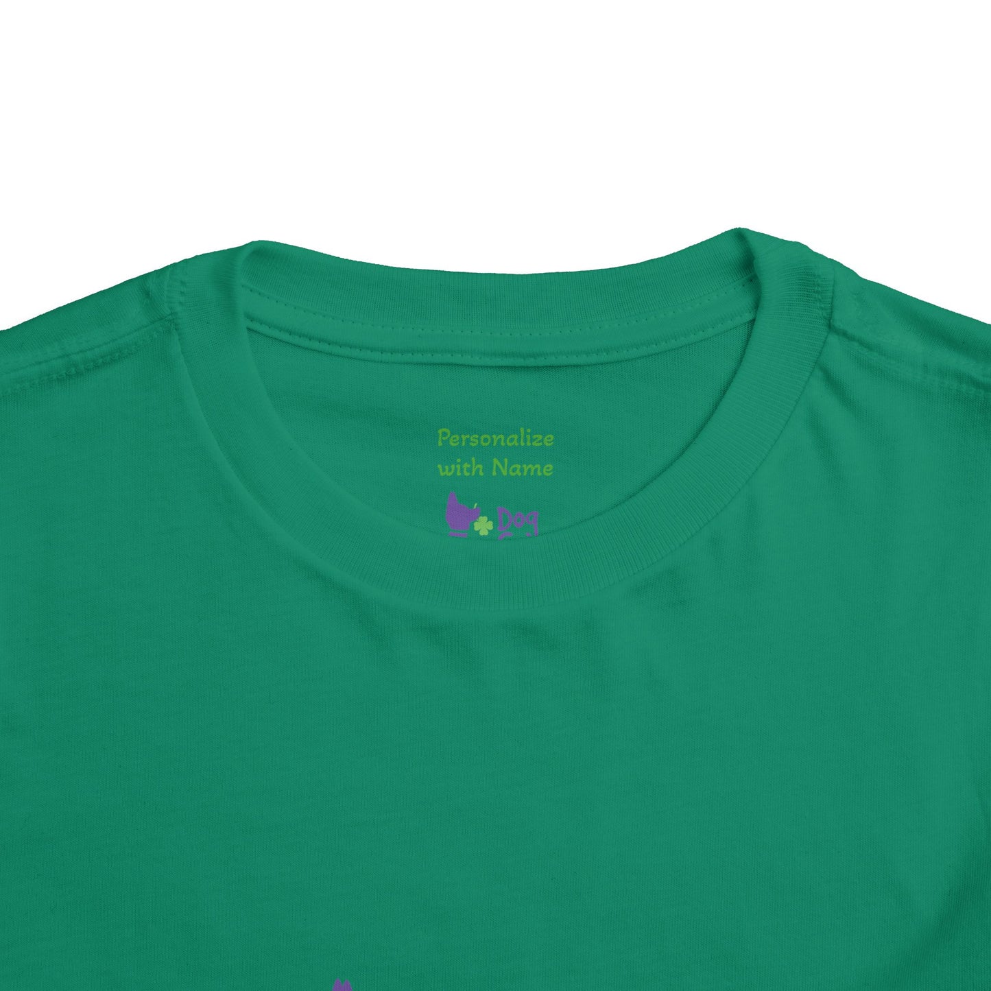 Dog Gone Lucky Toddler Tee - Cute Purple Lucky Pup on front and back