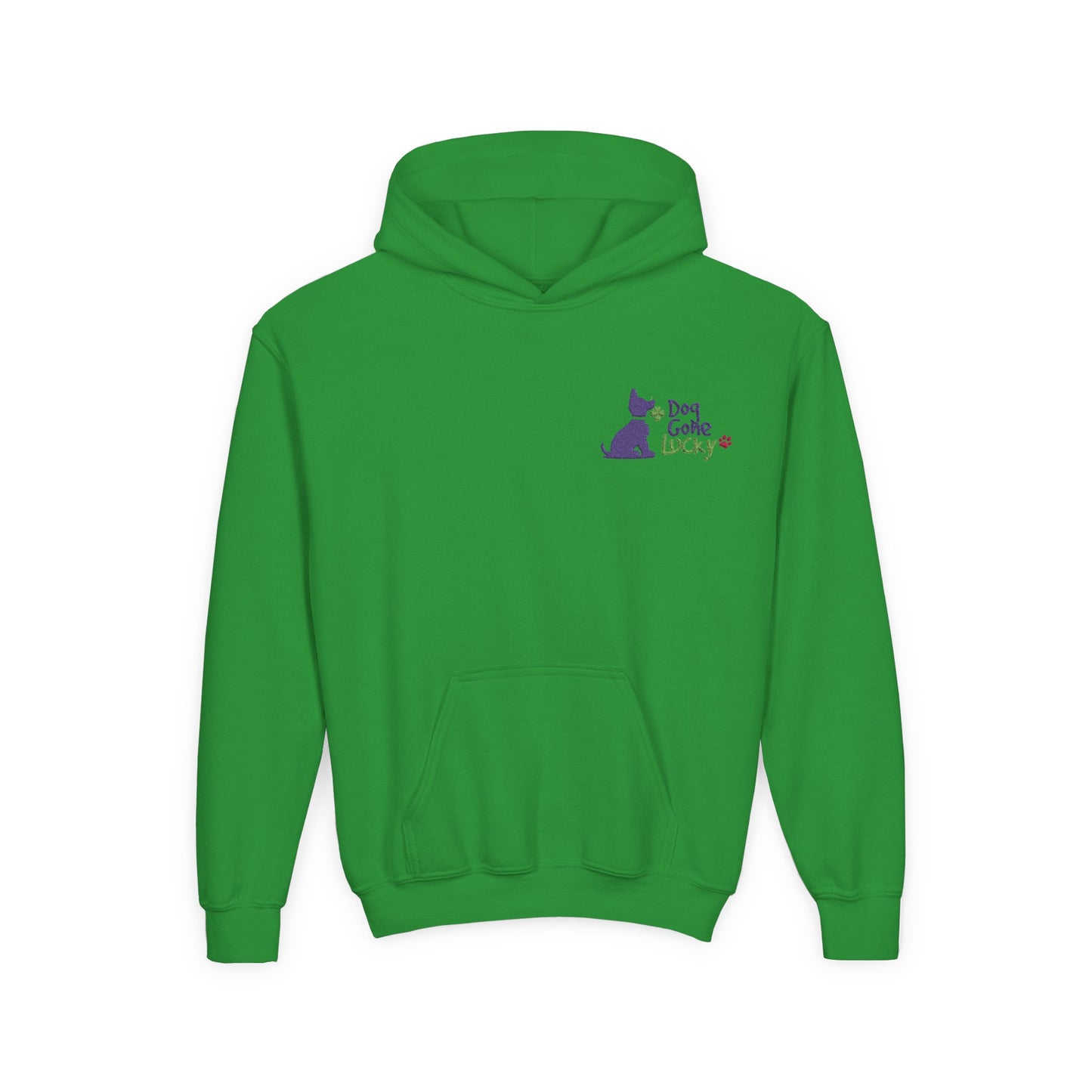 Doggone Lucky Embroidered Youth Hoodie