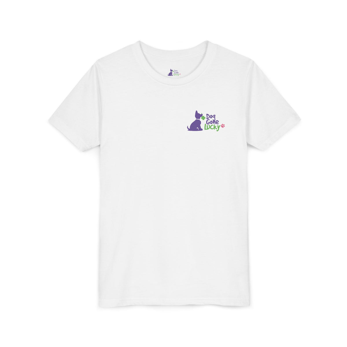 Doggone Lucky Youth Tee - Cute Lucky Pup on Front and Back