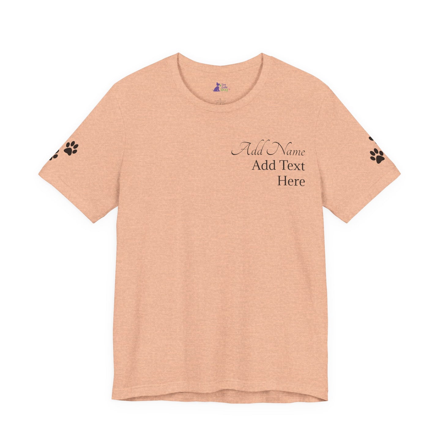 Doggone Lucky Personalized T‑Shirt - Add name and text to front of tee