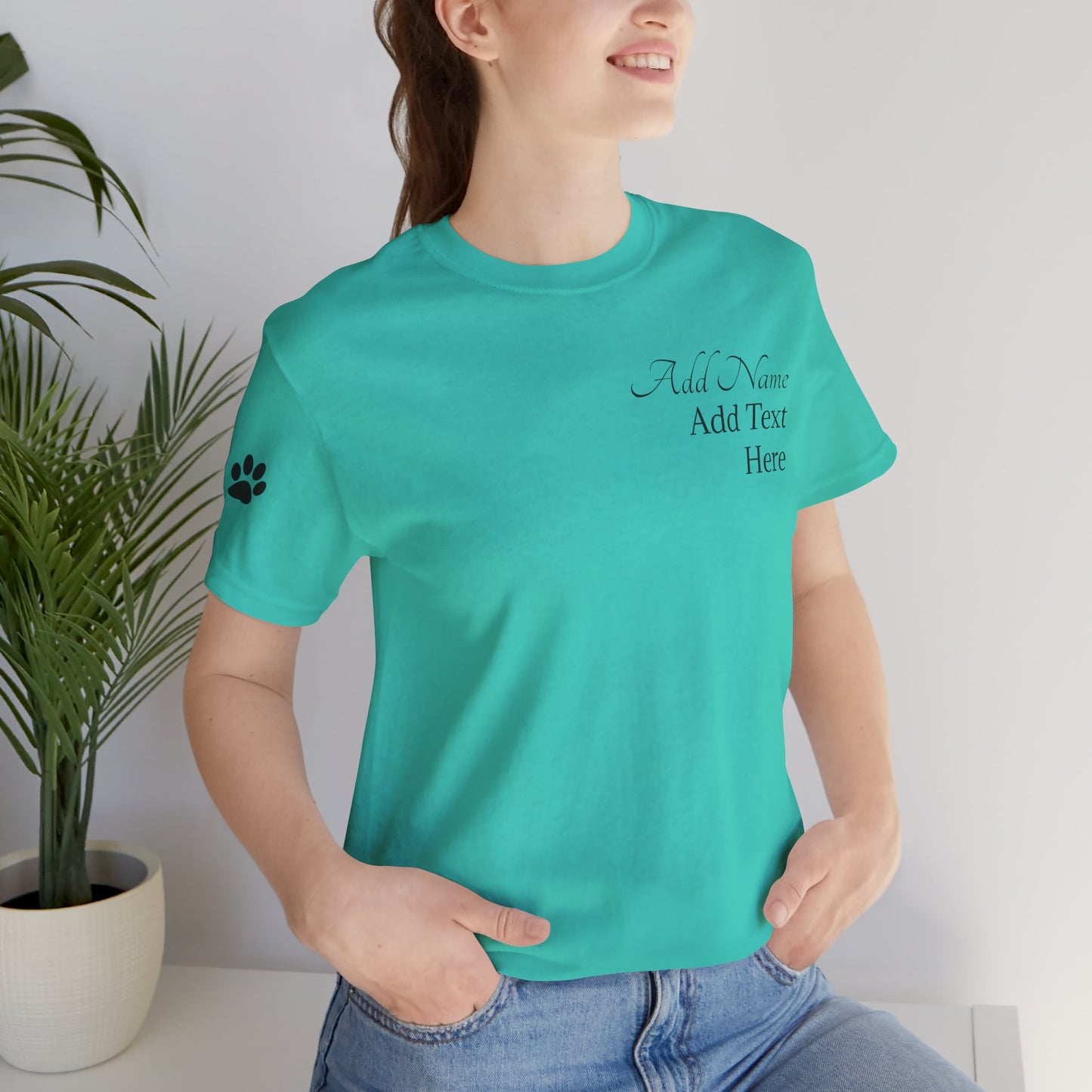 Doggone Lucky Personalized T‑Shirt - Add name and text to front of tee
