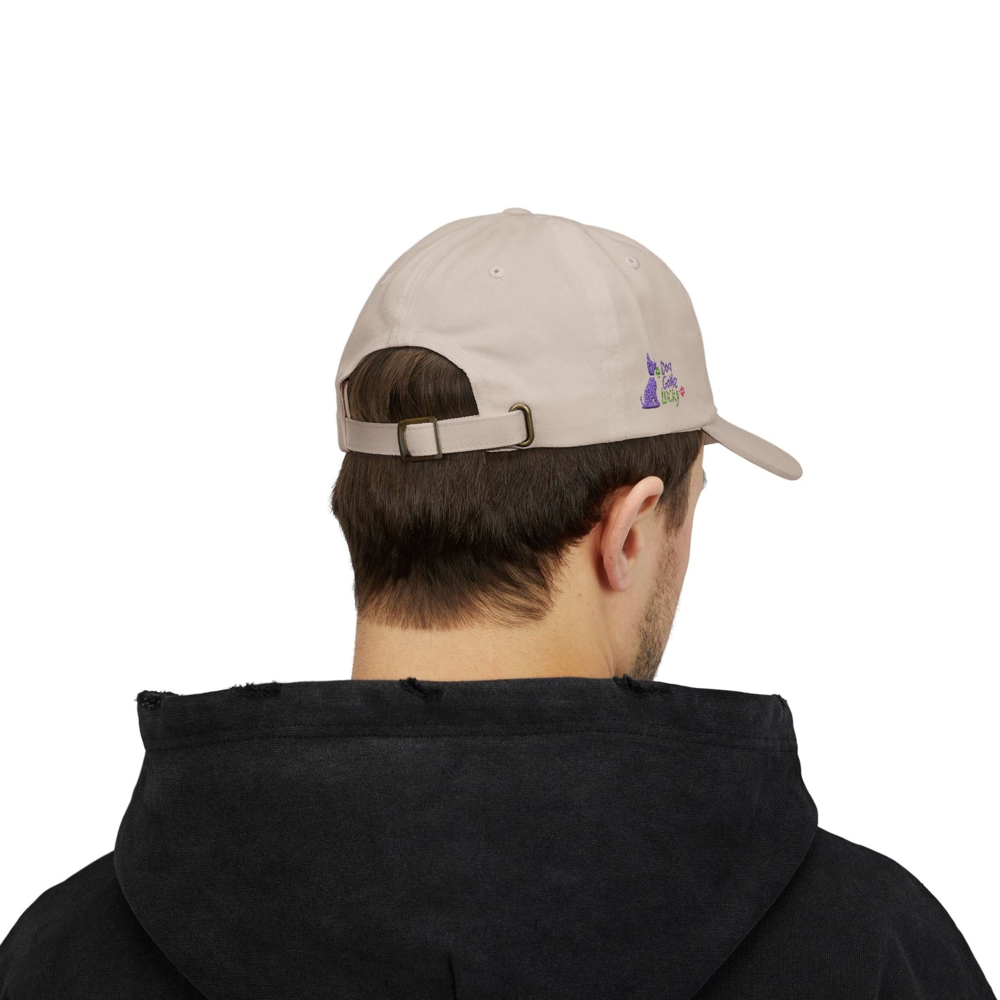 Doggone Lucky Dad Cap — Embroidered Purple Pup Baseball Hat