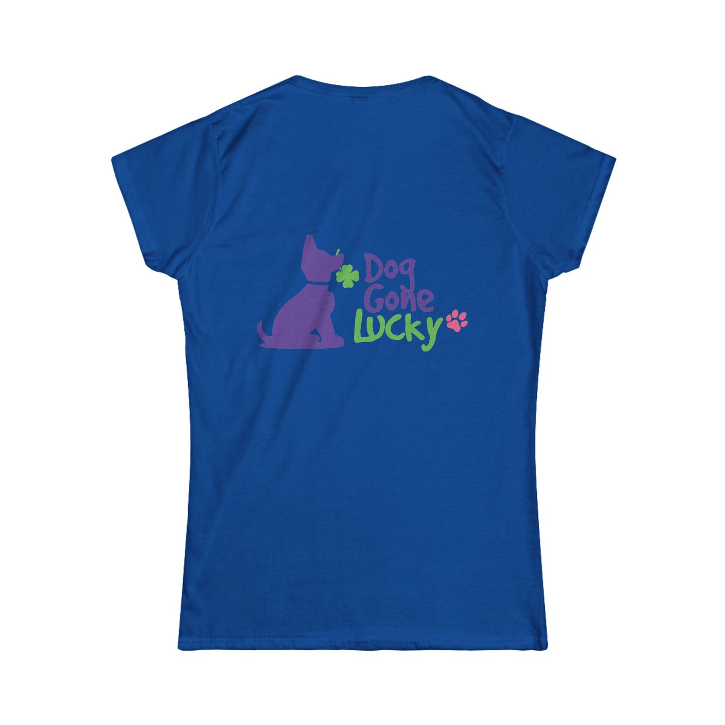 Doggone Lucky Personalized Women's Tee - Printed Lucky Pup on Back