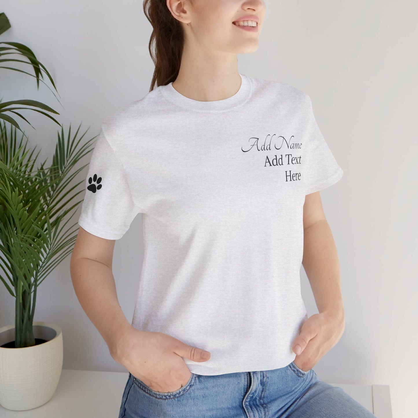 Doggone Lucky Personalized T‑Shirt - Add name and text to front of tee