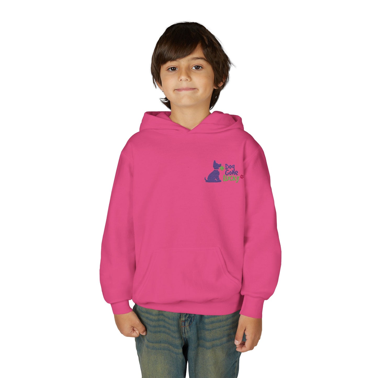 Doggone Lucky Embroidered Youth Hoodie