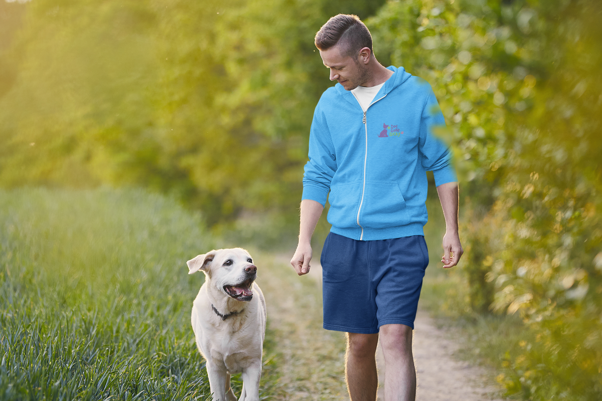 Doggone Lucky Heavy Blend™ Full Zip Hooded Sweatshirt - Embroidered Lucky Pup on Chest