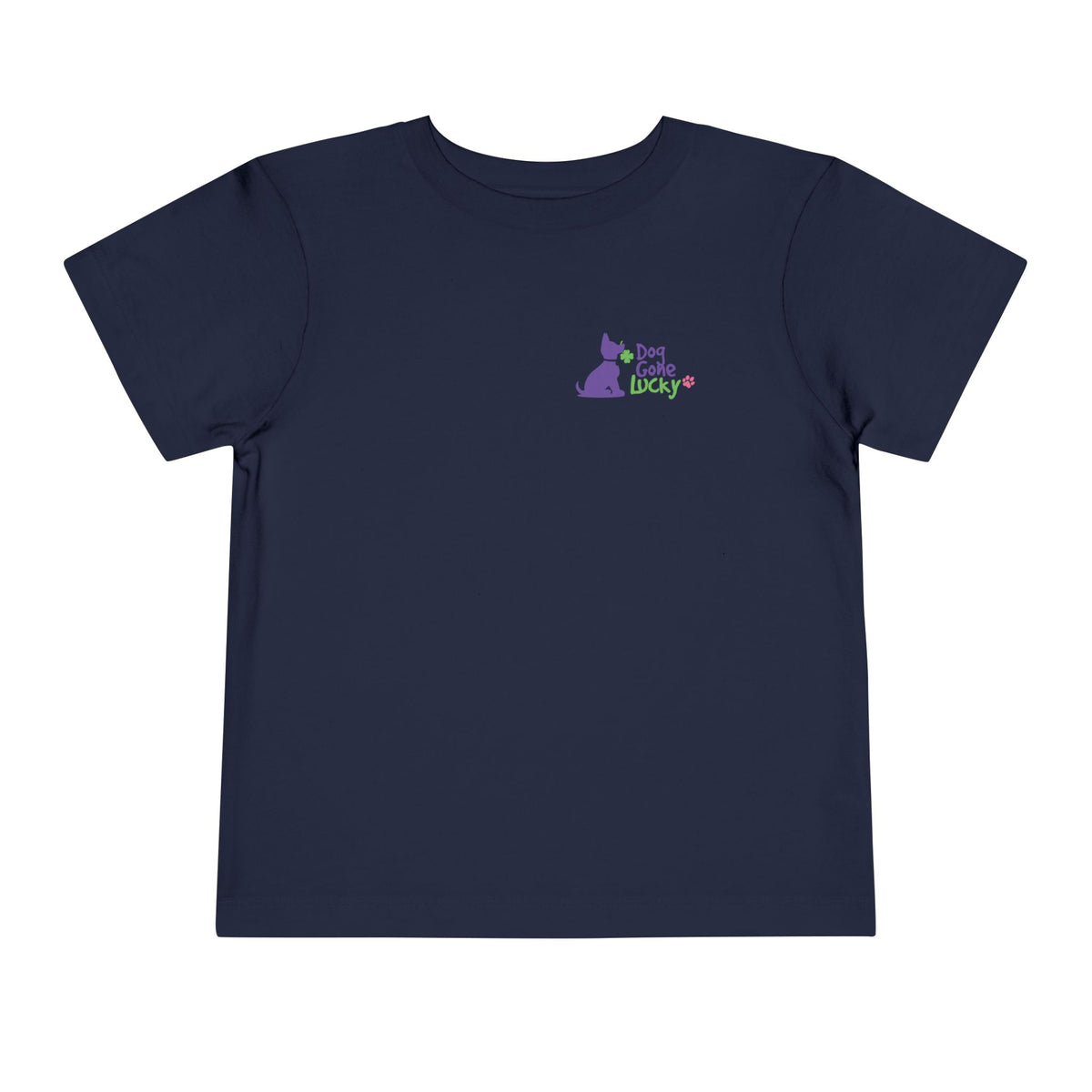 Doggone Lucky Personalized Toddler Tee - "Dog Gone Lucky" Cute Purple Pup St. Patrick's Day Shirt