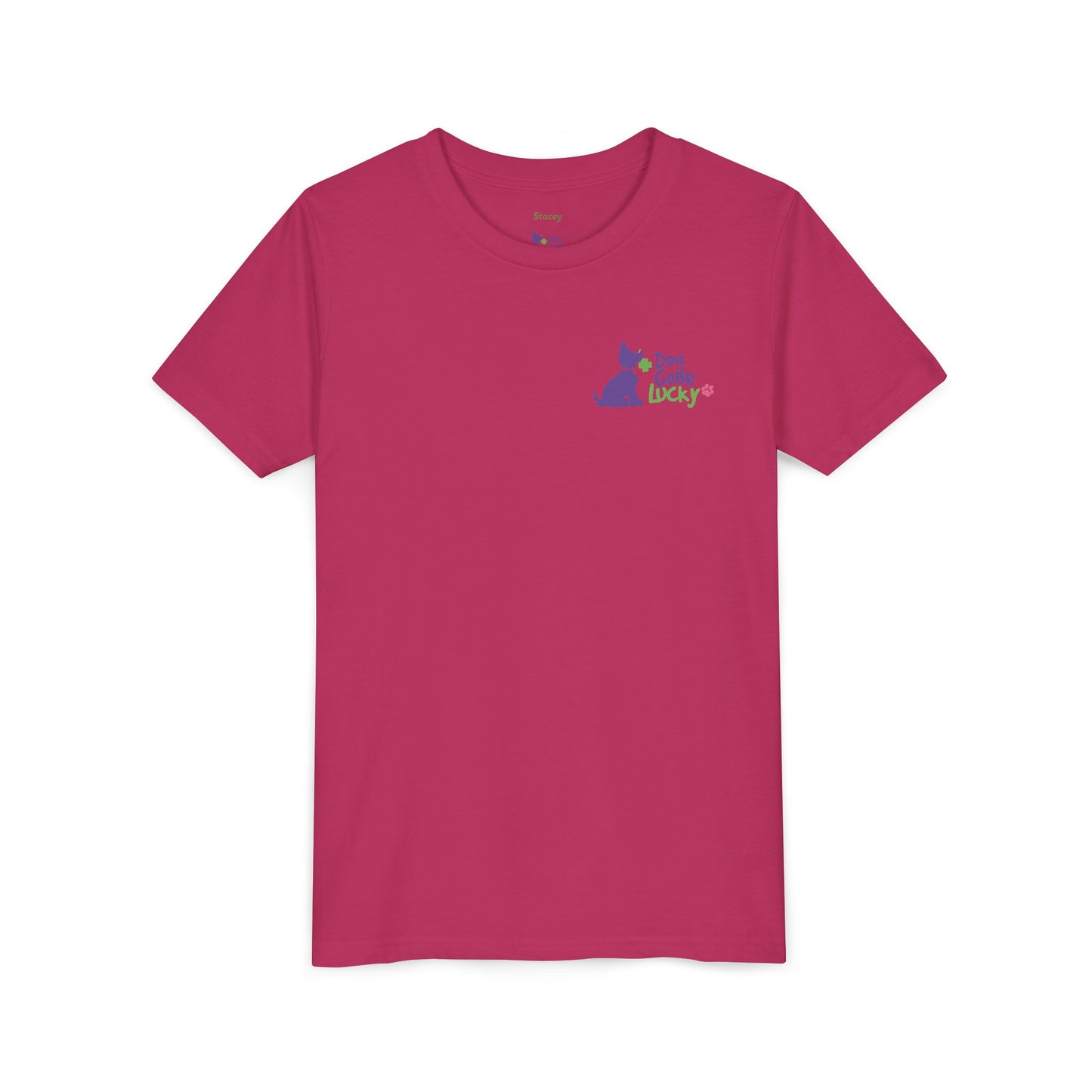 Doggone Lucky Personalized Youth Tee - Personalize neck