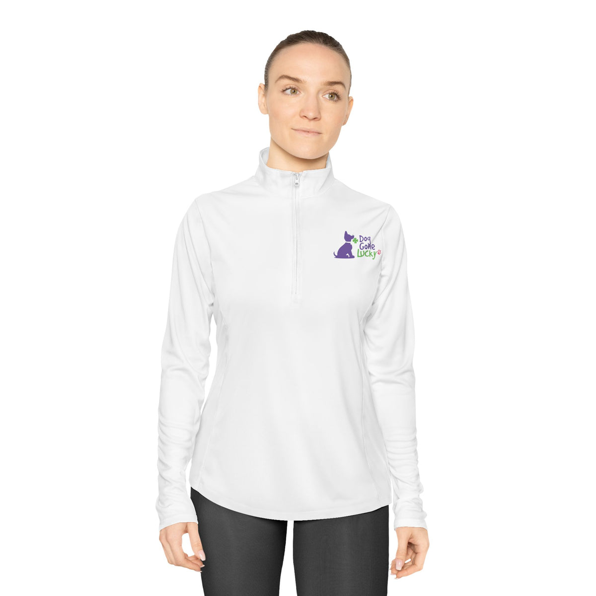 Doggone Lucky Women's Quarter-Zip Pullover – Loyal Dog Bond Design