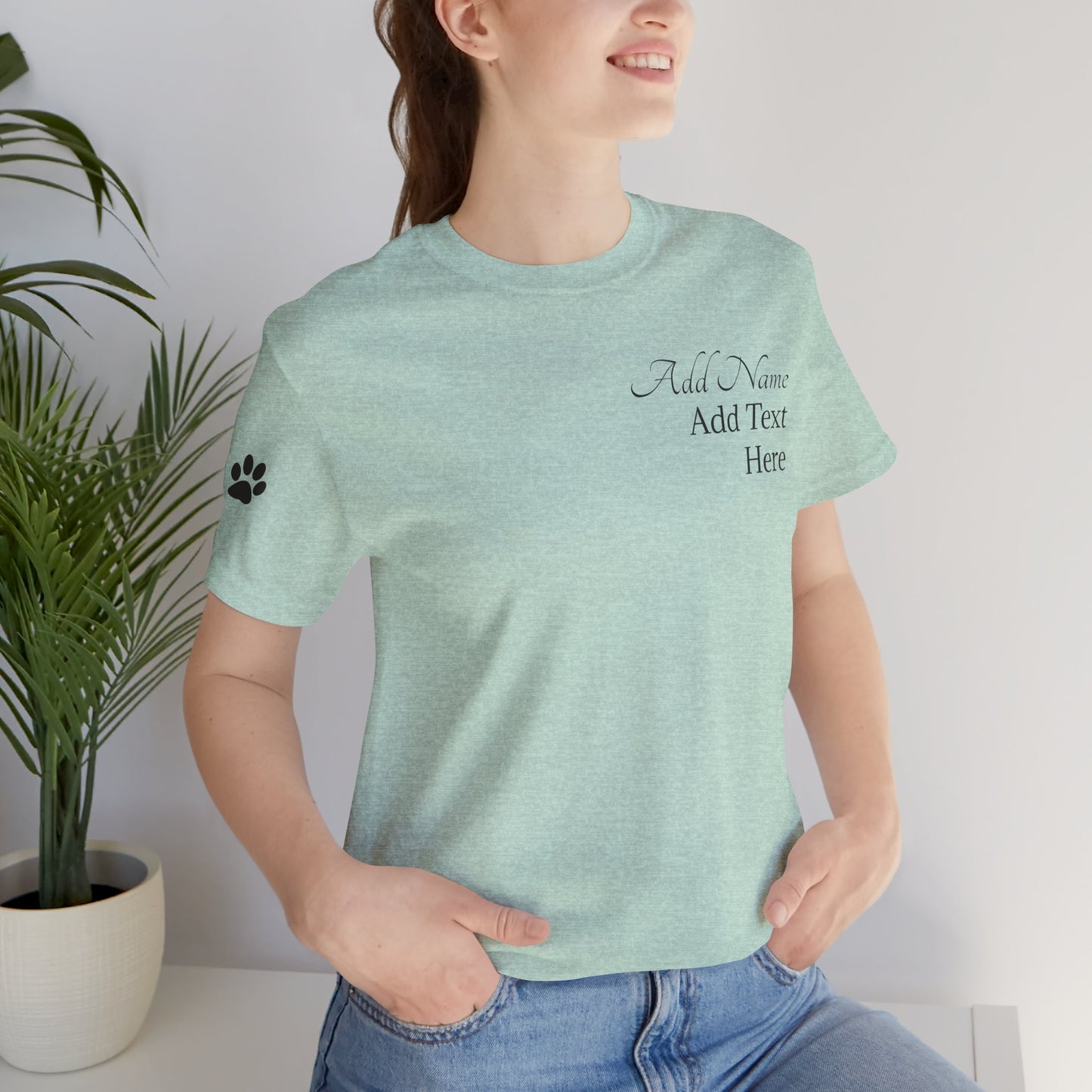 Doggone Lucky Personalized T‑Shirt - Add name and text to front of tee
