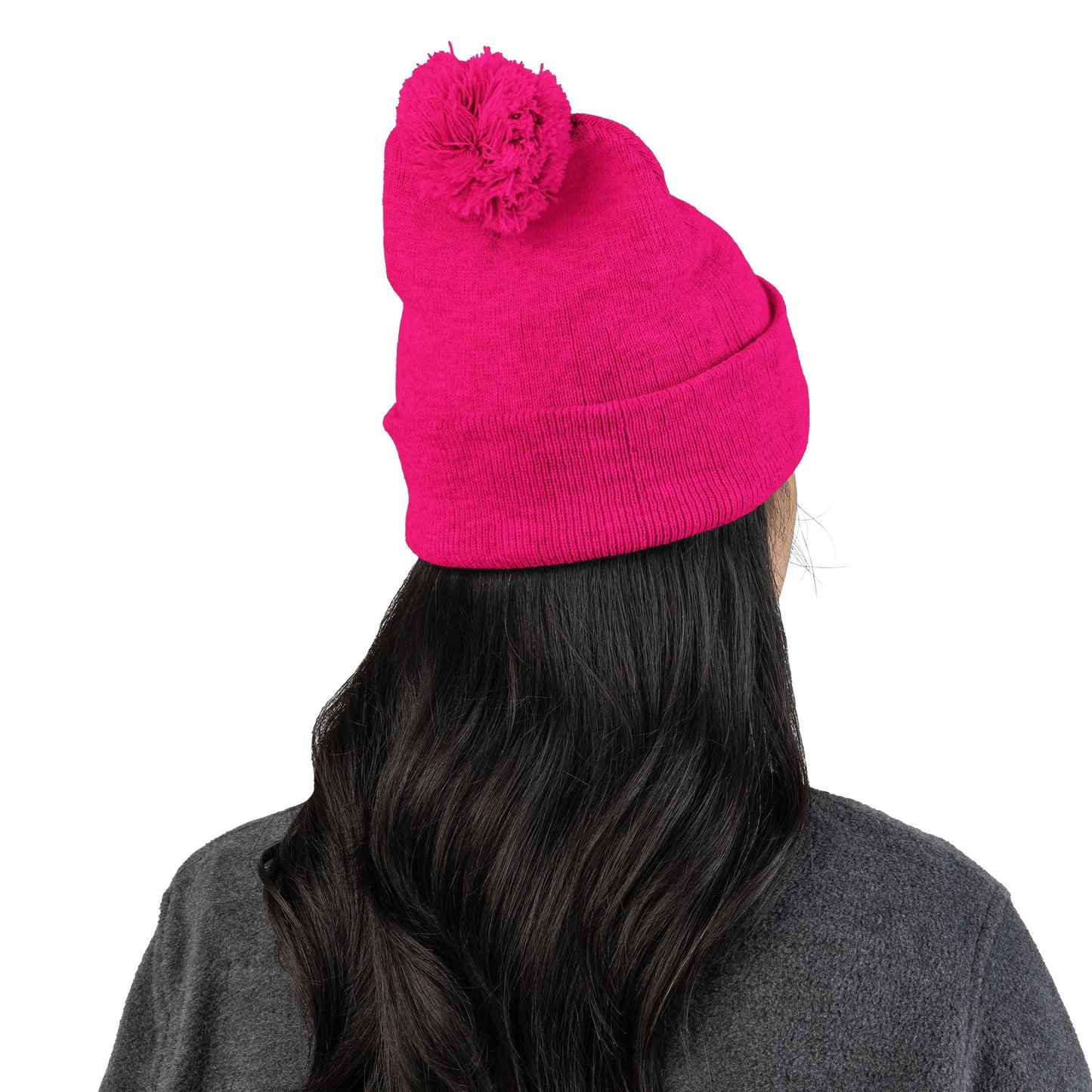 Doggone Lucky Embroidered Pom-Pom Knit Cap — 'Lucky' Dog Love Beanie