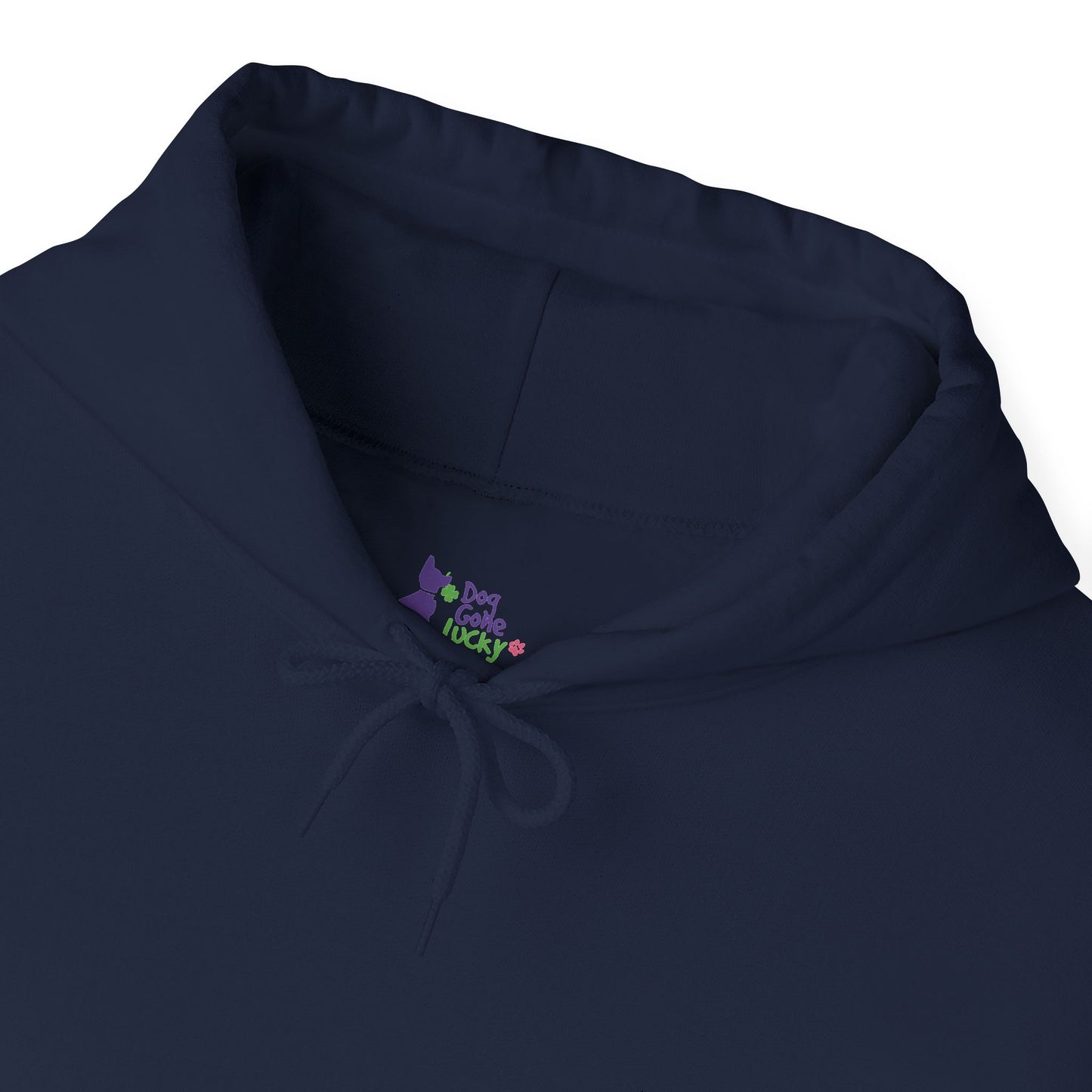 Doggone Lucky Adult Hoodie - Embroidered Lucky Pup on Chest