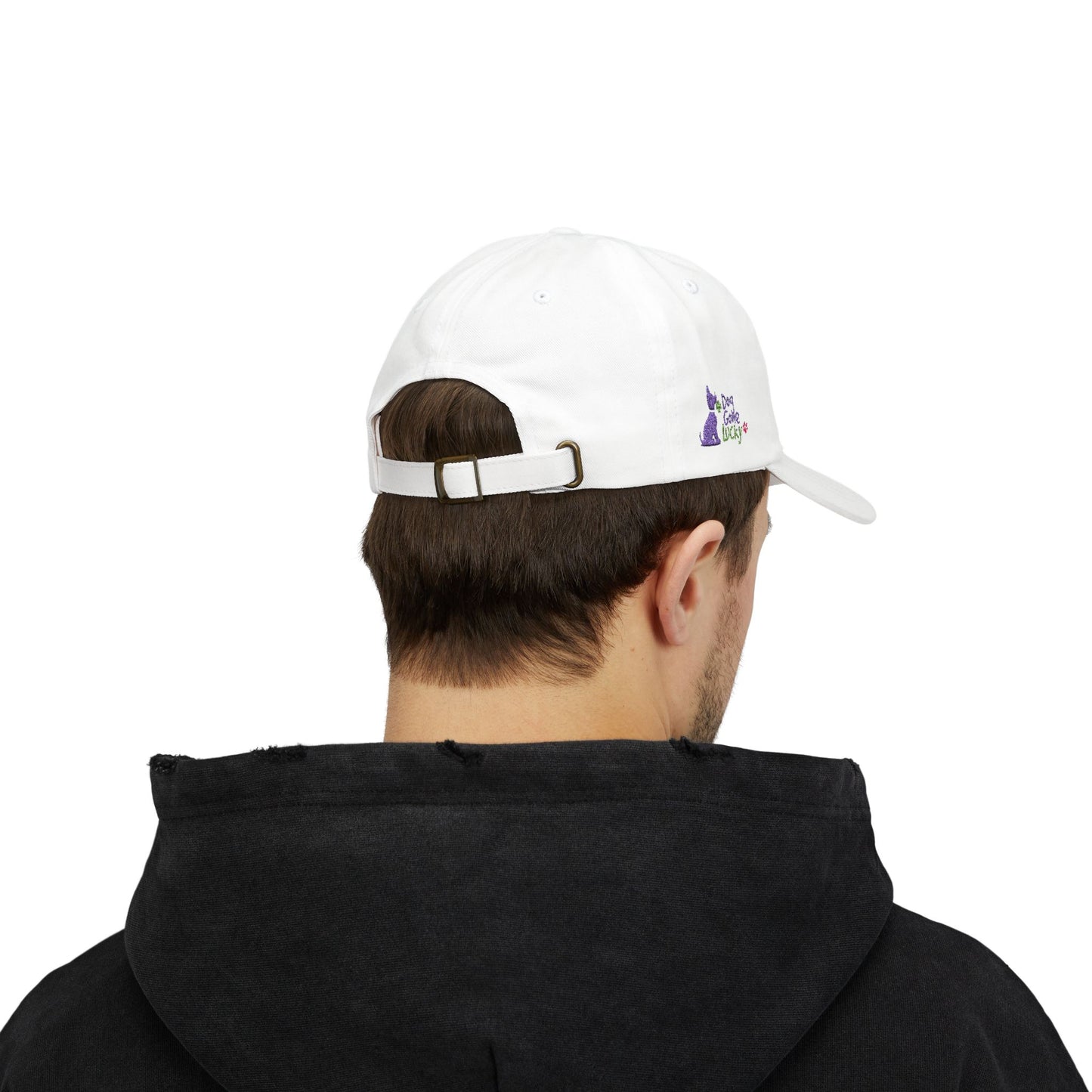 Doggone Lucky Dad Cap — Embroidered Purple Pup Baseball Hat