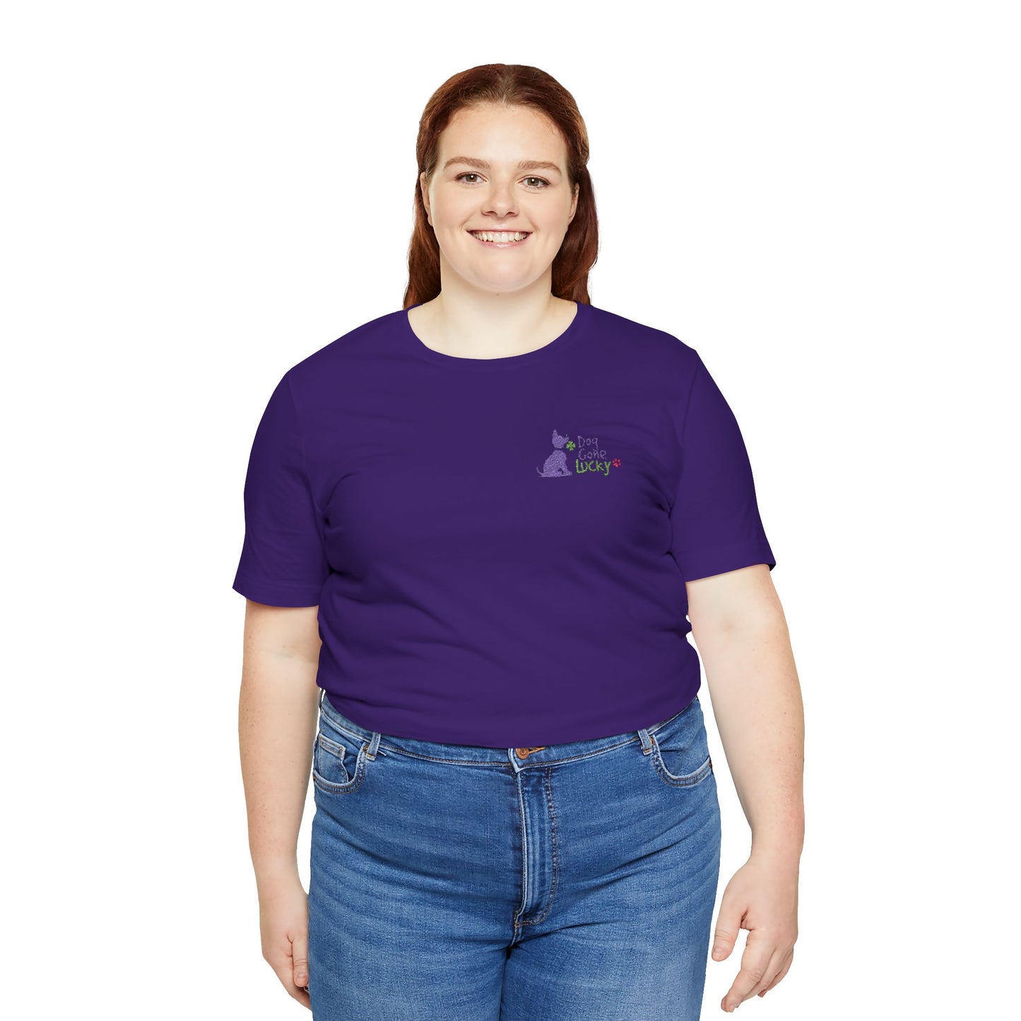Doggone Lucky Embroidered Adult Tee