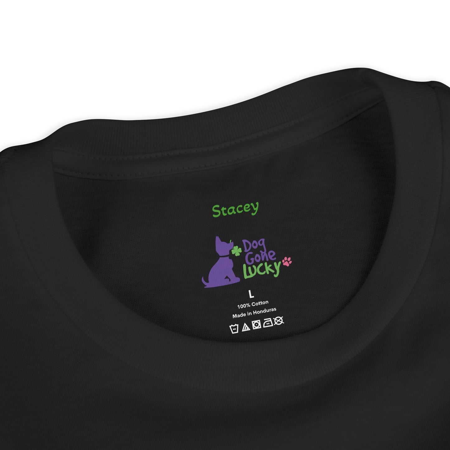 Doggone Lucky Personalized Youth Tee - Personalize neck
