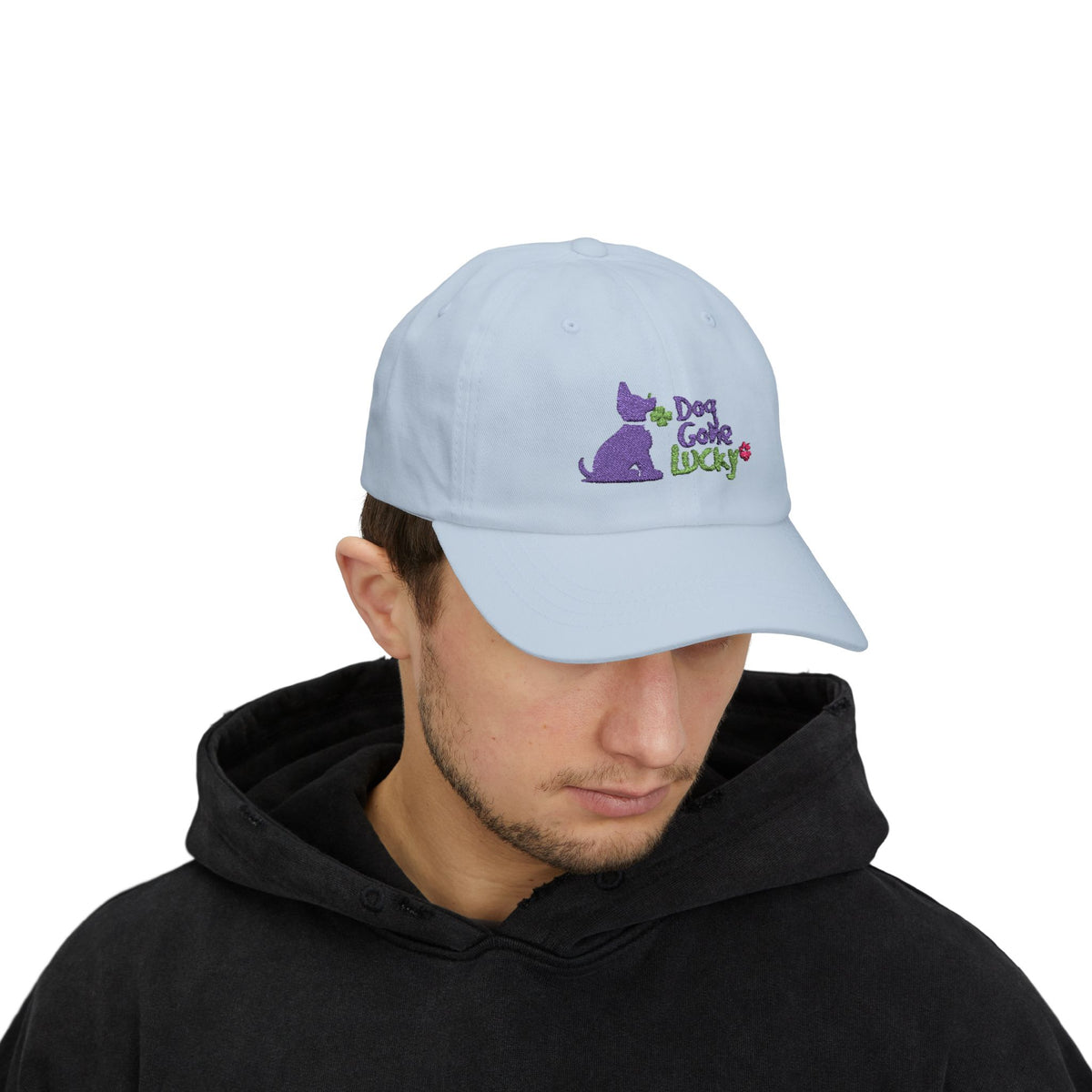 Doggone Lucky Embroidered Dad Cap