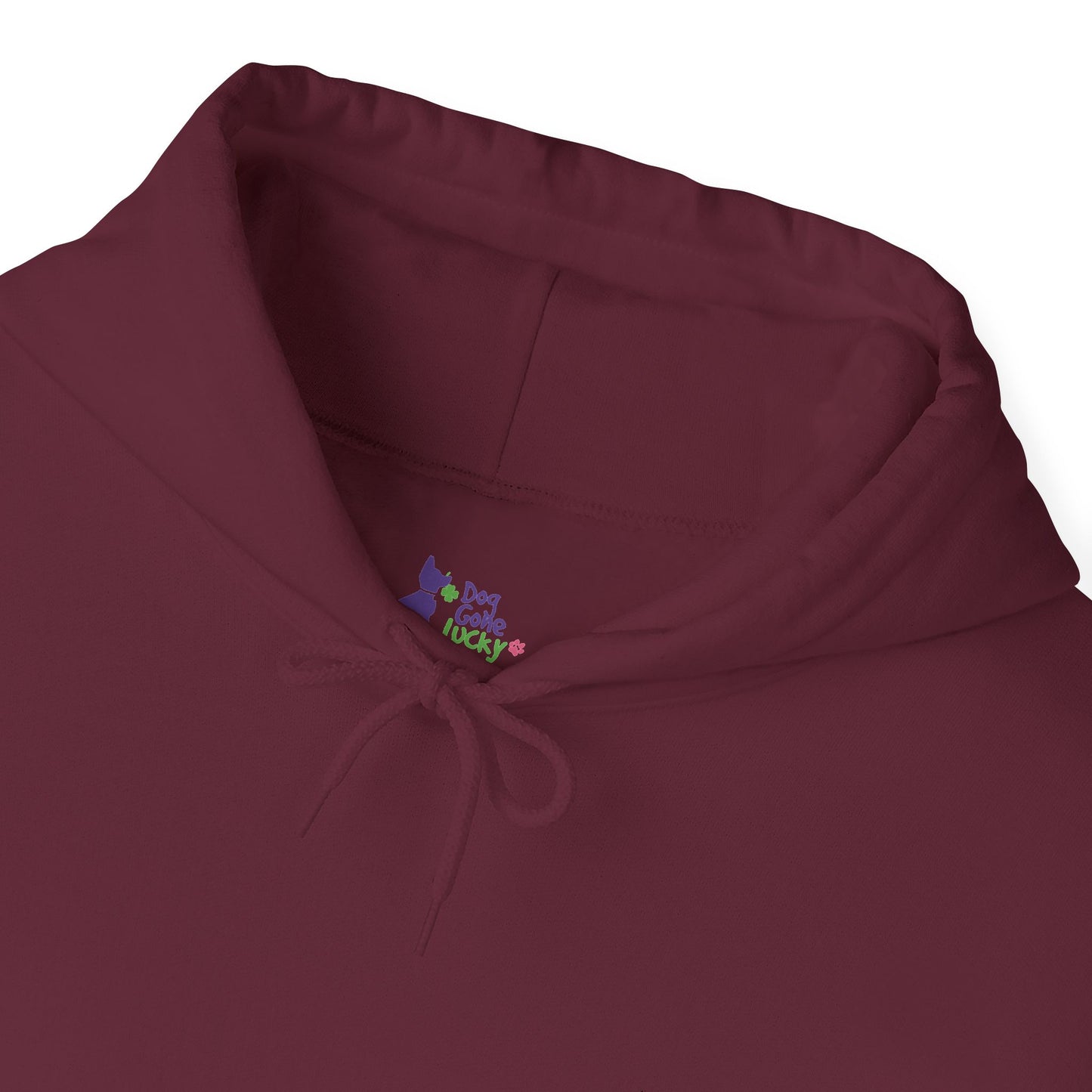 Doggone Lucky Adult Hoodie - Embroidered Lucky Pup on Chest