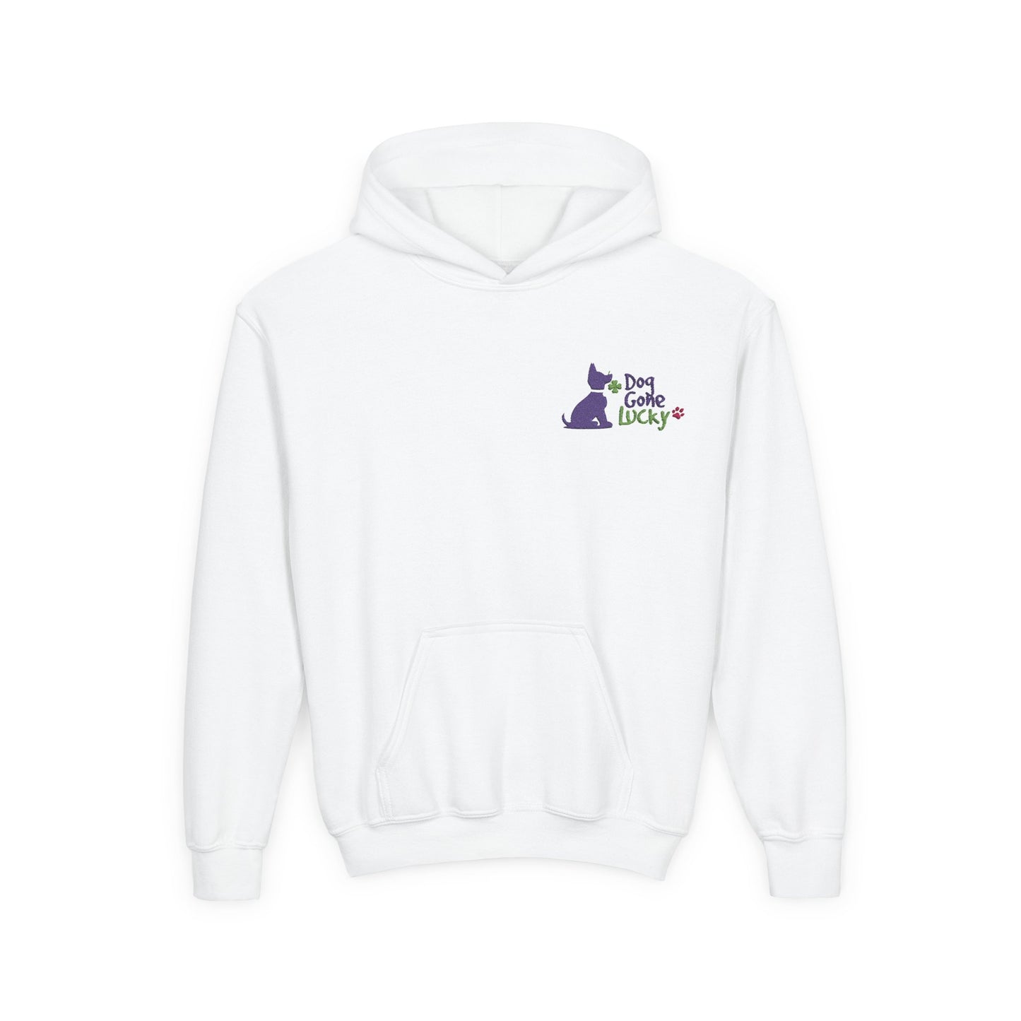 Doggone Lucky Embroidered Youth Hoodie