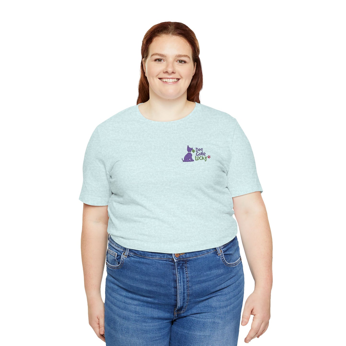 Doggone Lucky Embroidered Adult Tee