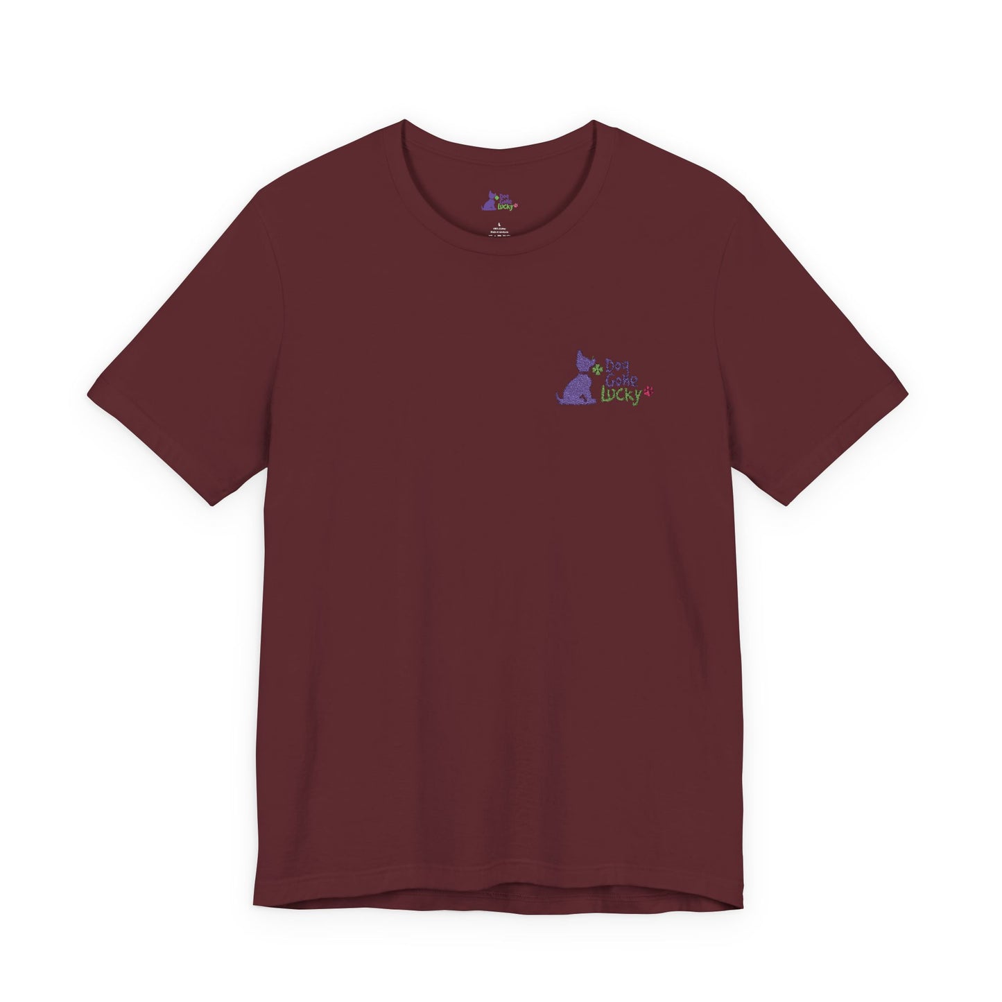 Doggone Lucky Embroidered Adult Tee