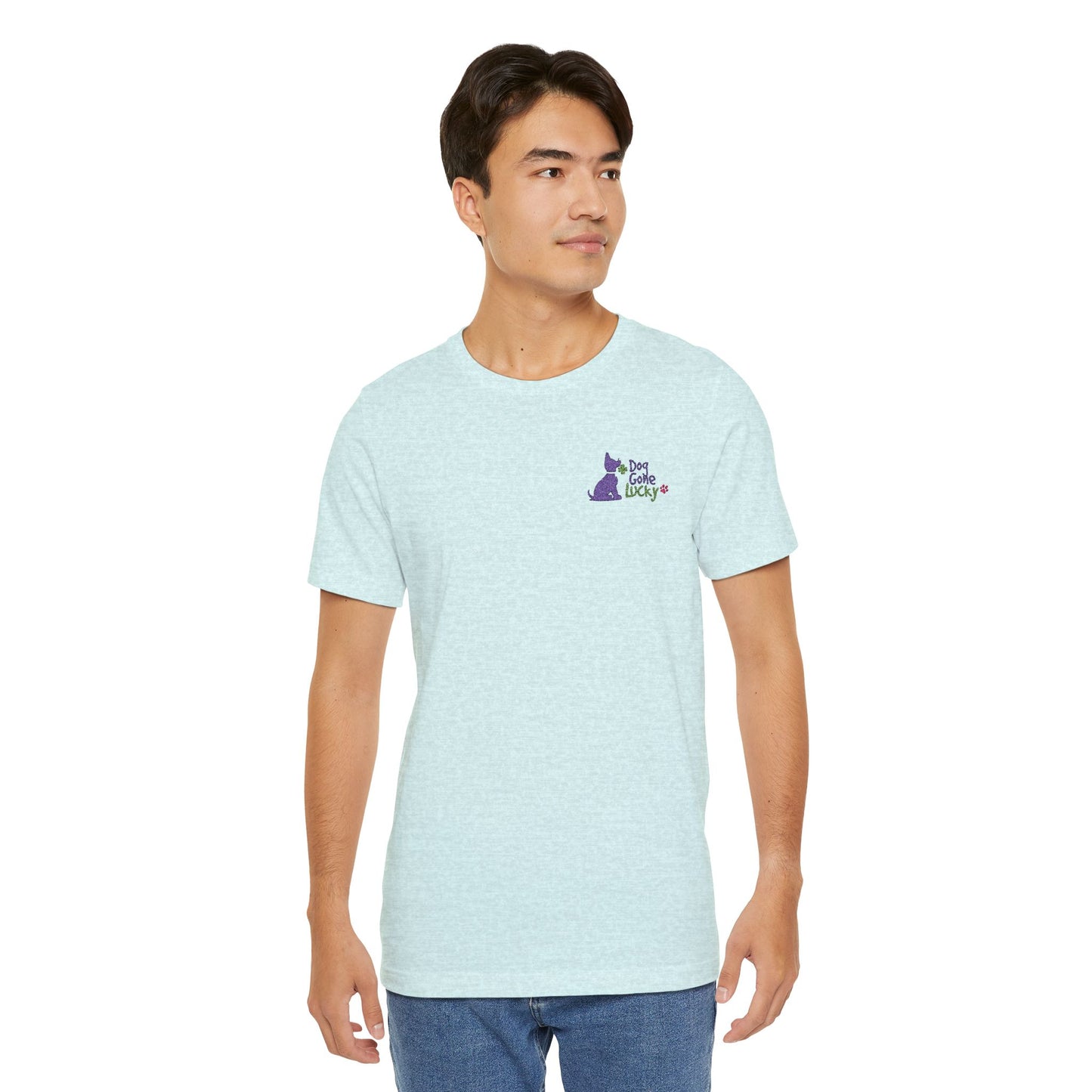 Doggone Lucky Embroidered Adult Tee