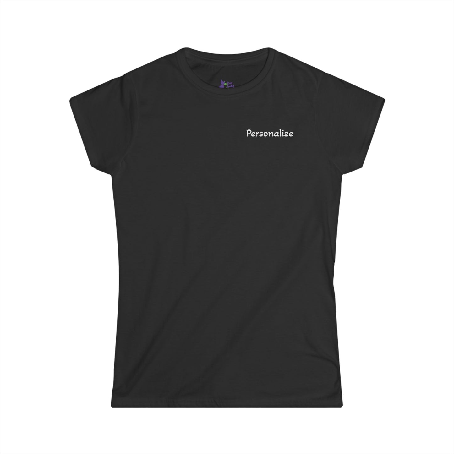 Doggone Lucky Personalized Women's Tee - Printed Lucky Pup on Back