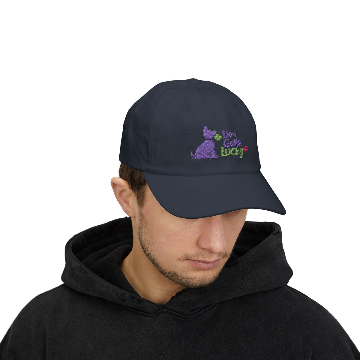 Doggone Lucky Embroidered Dad Cap
