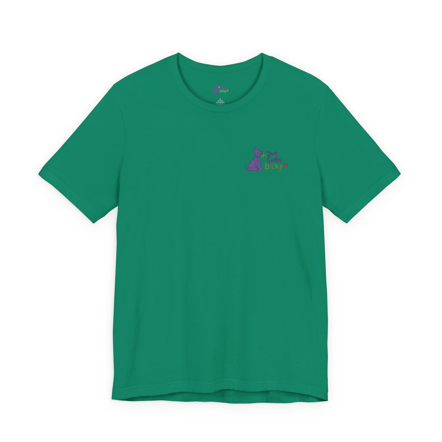 Doggone Lucky Embroidered Adult Tee
