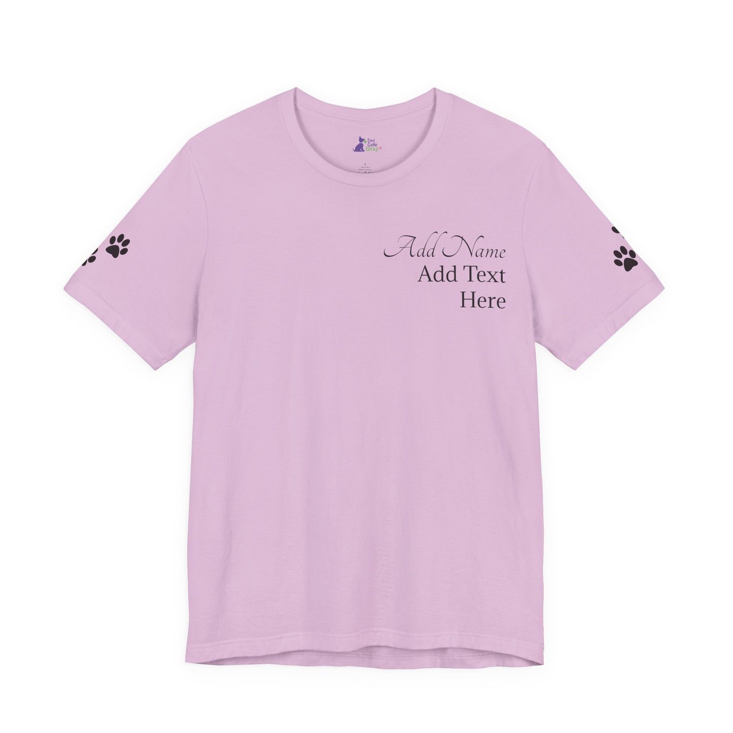 Doggone Lucky Personalized T‑Shirt - Add name and text to front of tee