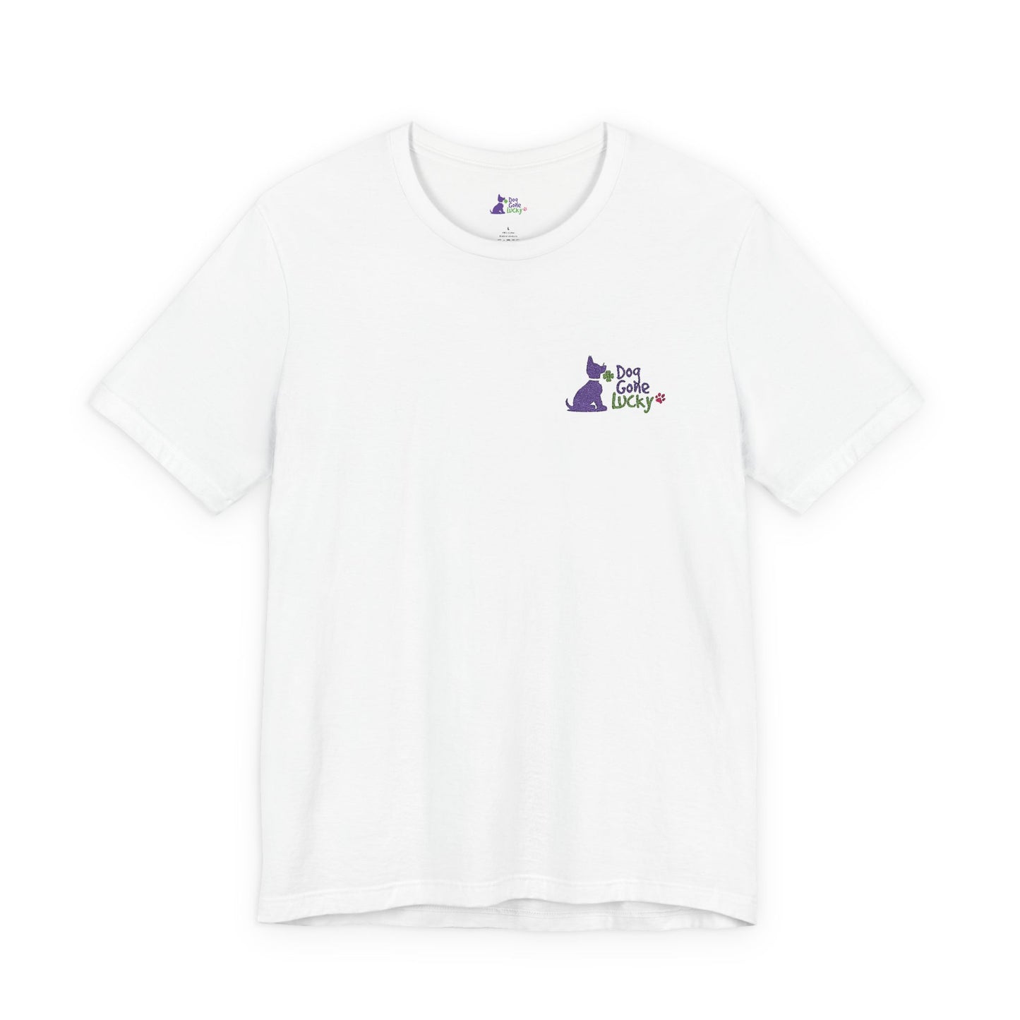 Doggone Lucky Embroidered Adult Tee