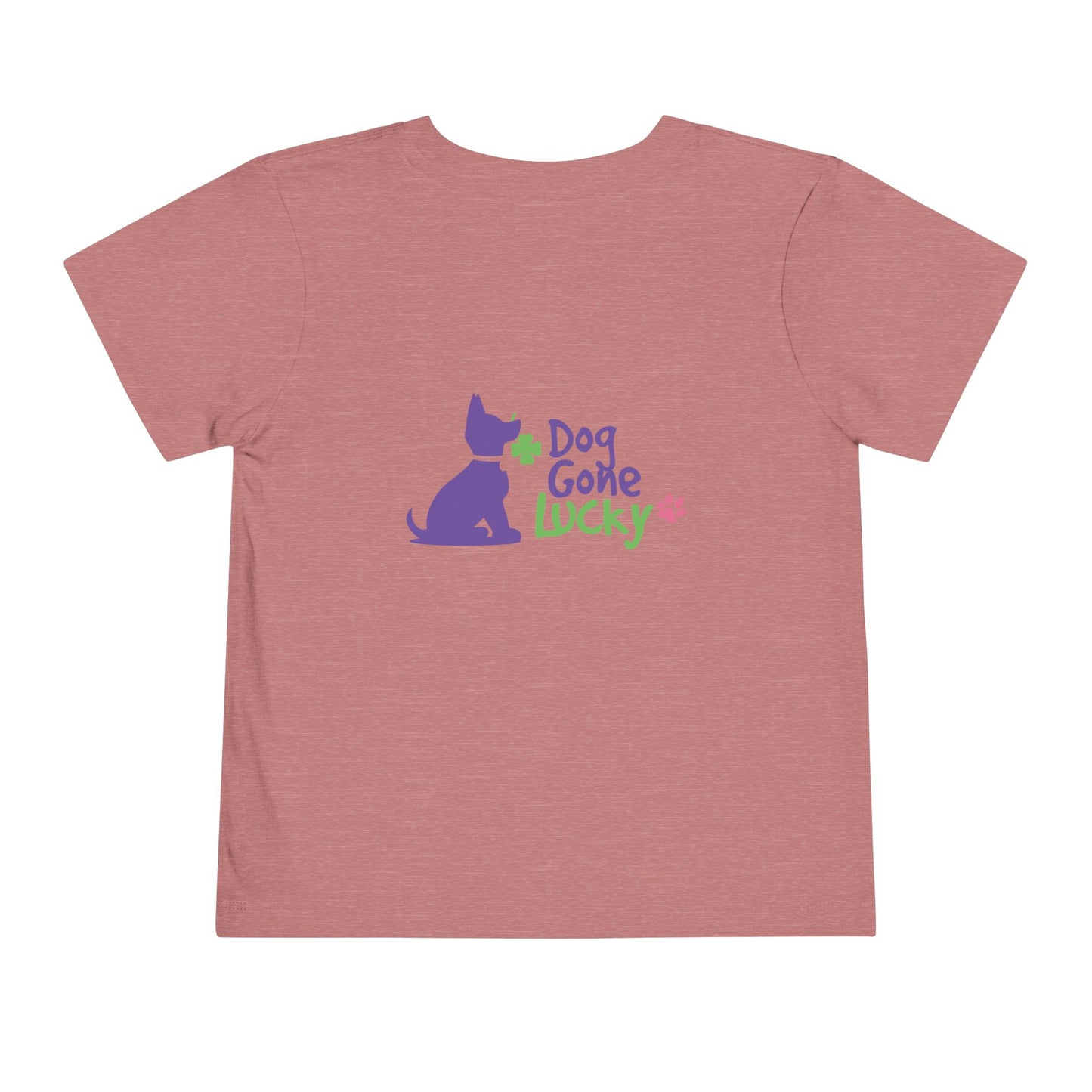 Doggone Personalized Neck Label Toddler Tee - Lucky Pup Graphic on Back and Front
