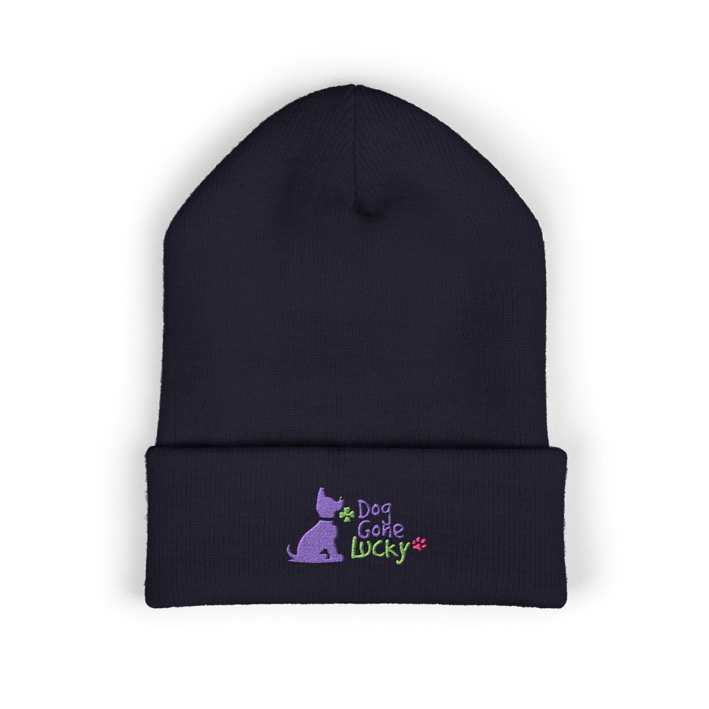Doggone Lucky Embroidered Beanie