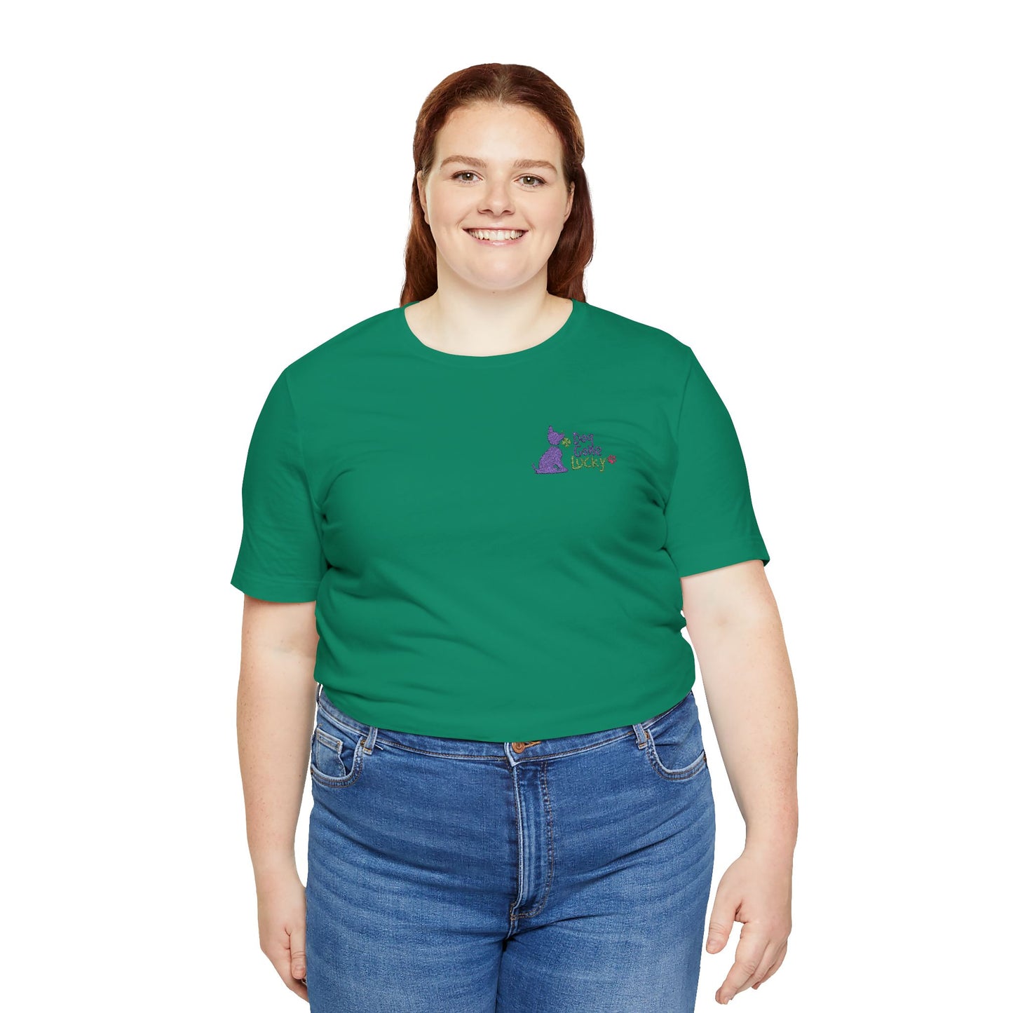 Doggone Lucky Embroidered Adult Tee