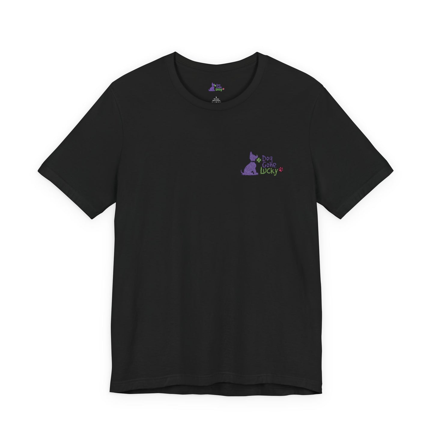Doggone Lucky Embroidered Adult Tee