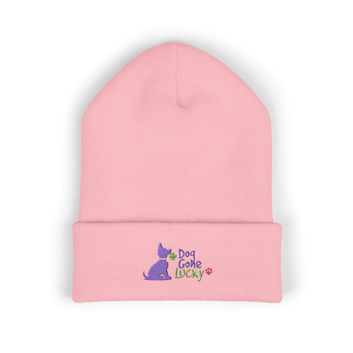 Doggone Lucky Embroidered Beanie