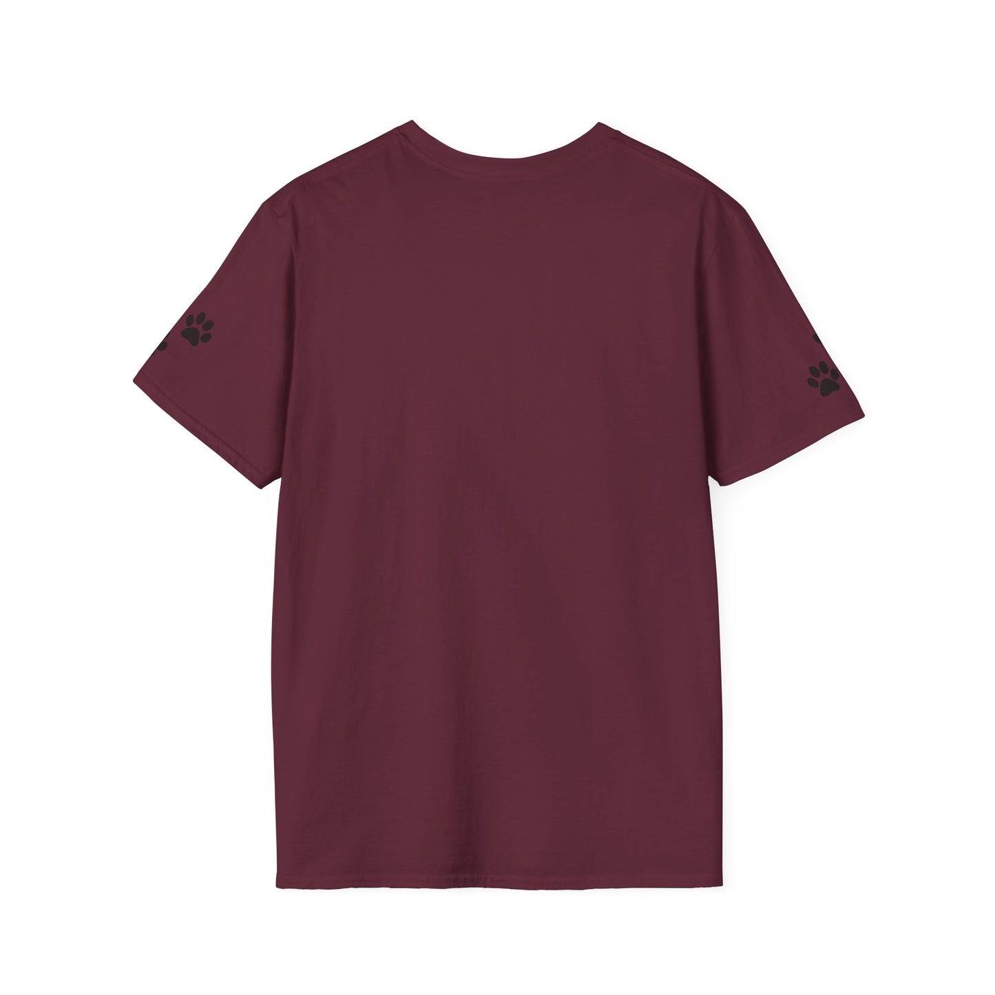 Doggone Lucky Adult Tee - Lucky Pup on Front and Paw Prints on Sleeves