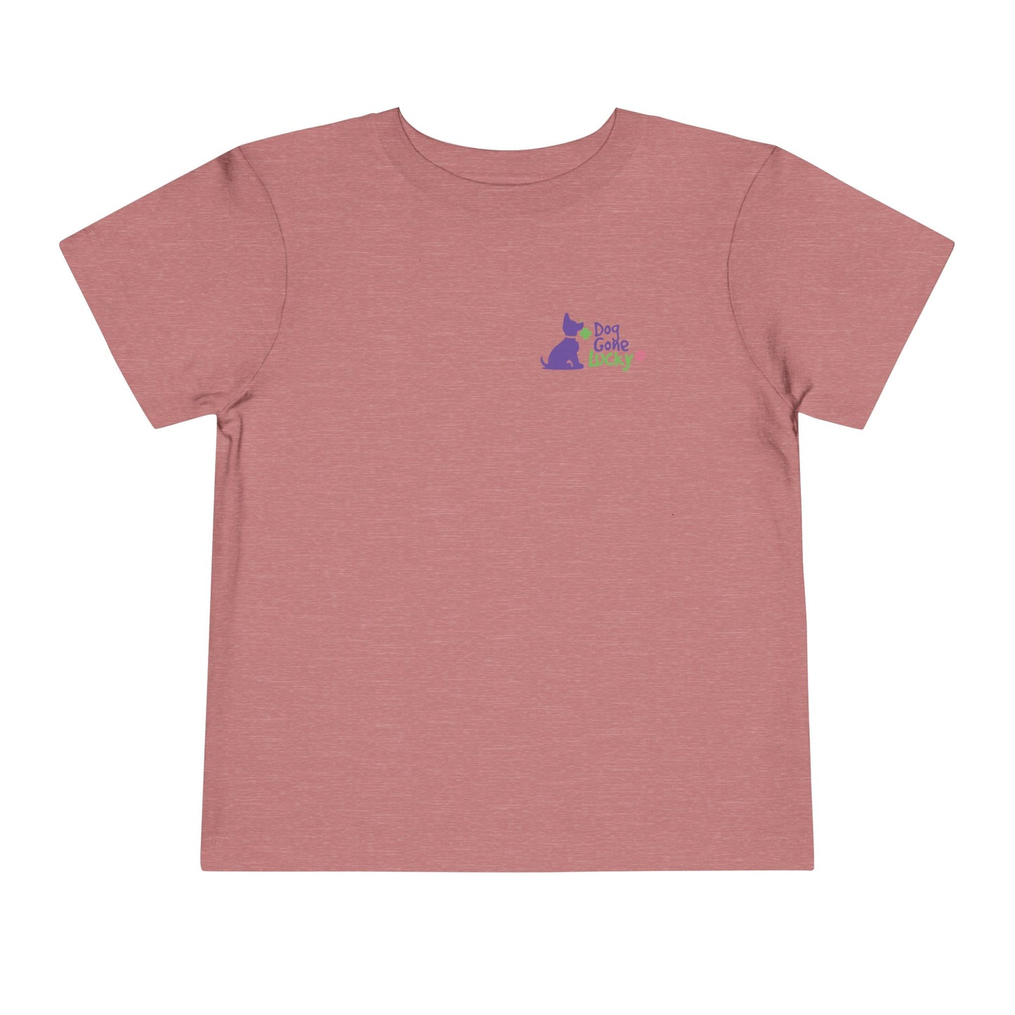 Doggone Personalized Neck Label Toddler Tee - Lucky Pup Graphic on Back and Front